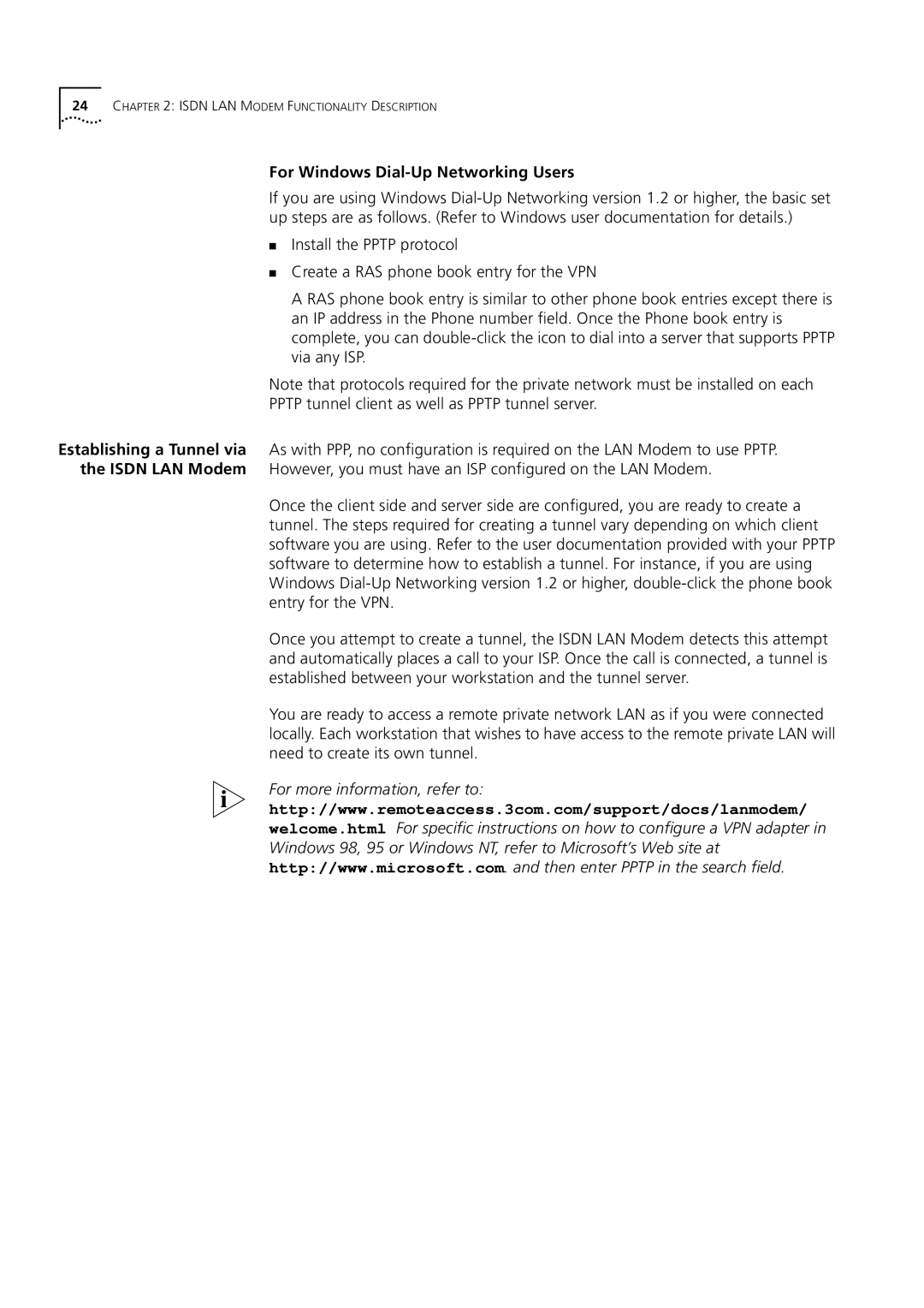 3Com 3C892 manual For Windows Dial-Up Networking Users 