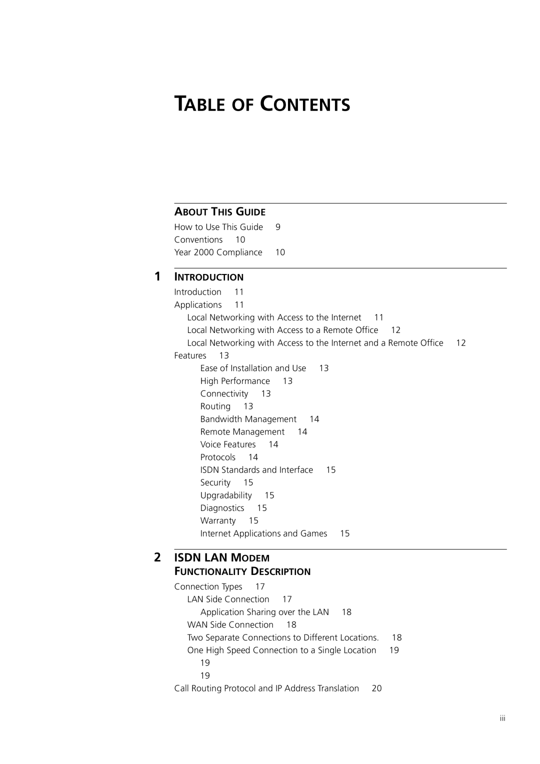 3Com 3C892 manual Table of Contents 