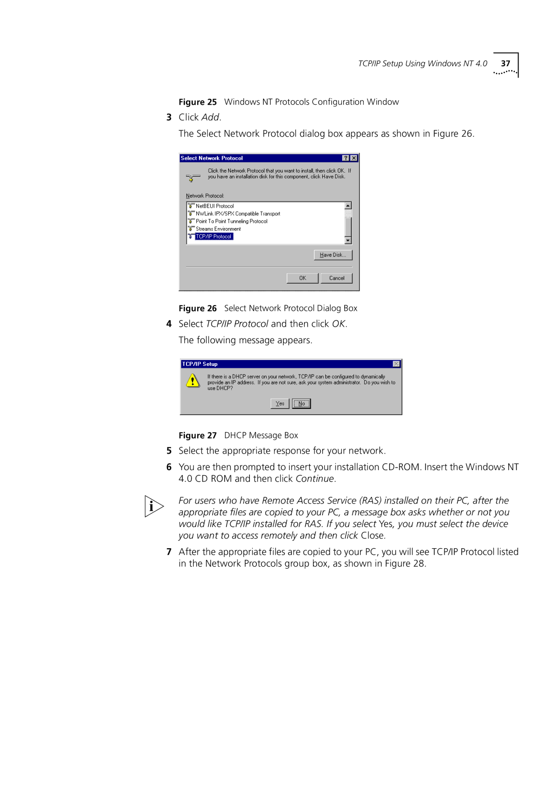 3Com 3C892 manual TCP/IP Setup Using Windows NT 4.0 