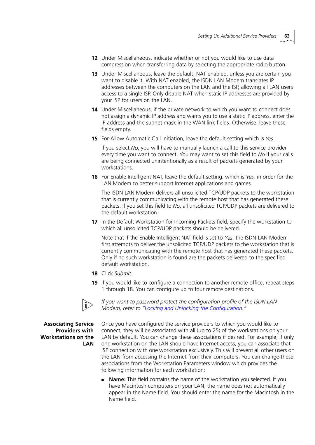 3Com 3C892 manual Setting Up Additional Service Providers 