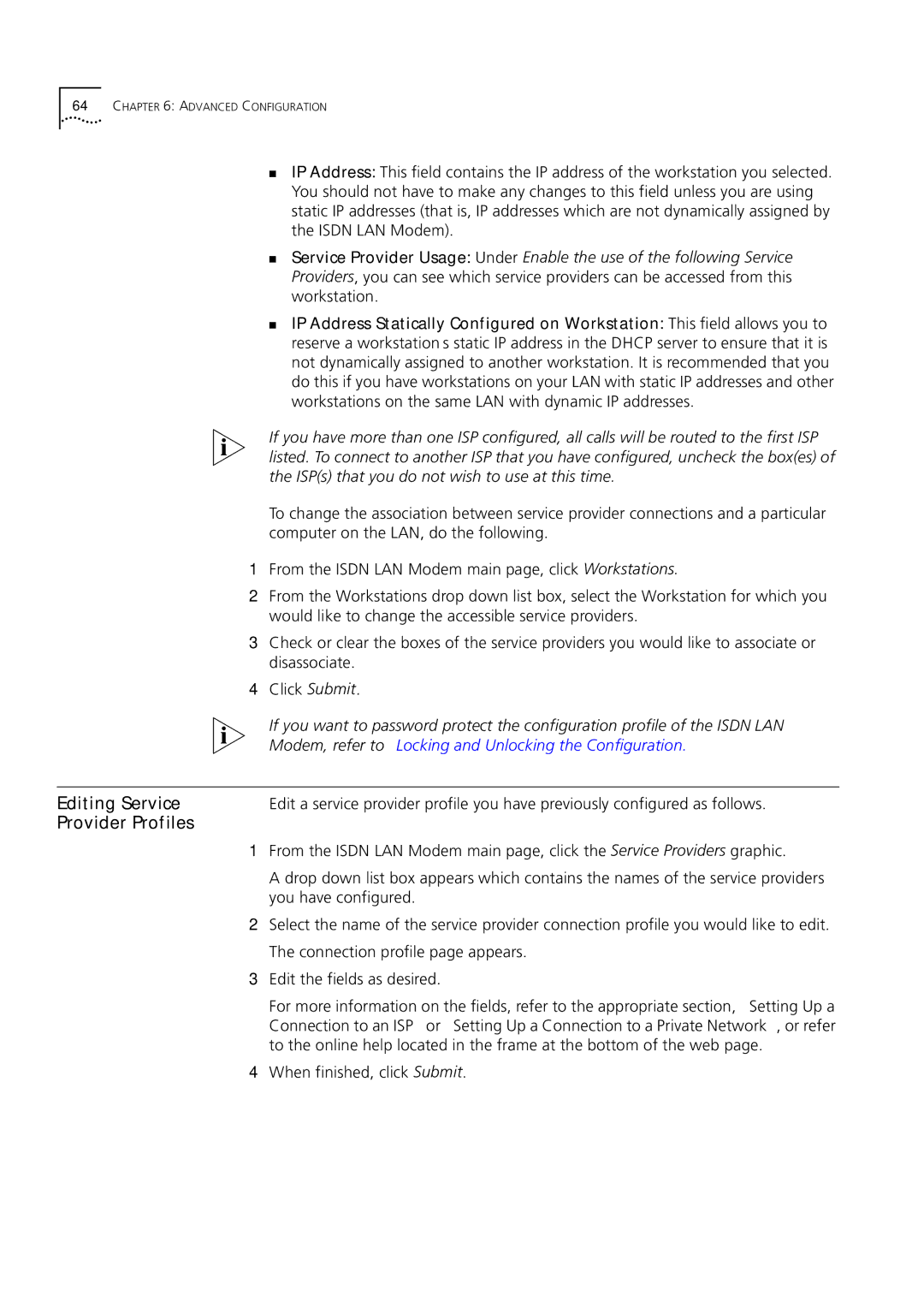 3Com 3C892 manual Editing Service, Provider Profiles 