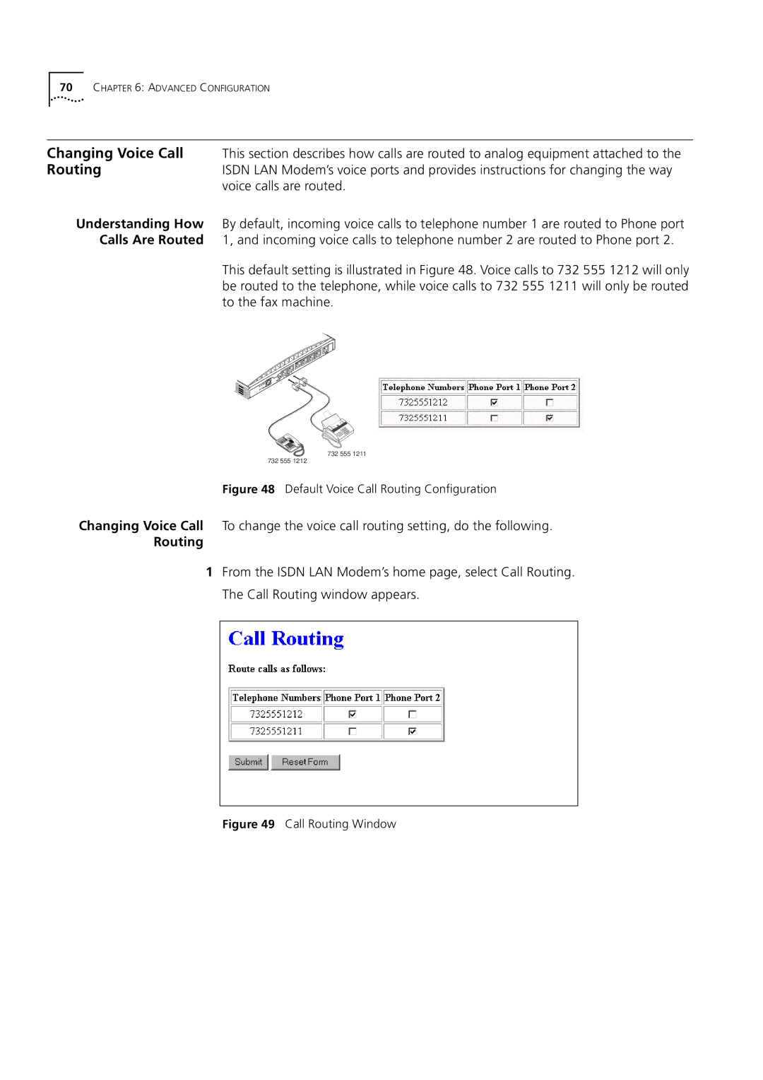 3Com 3C892 manual Default Voice Call Routing Configuration 