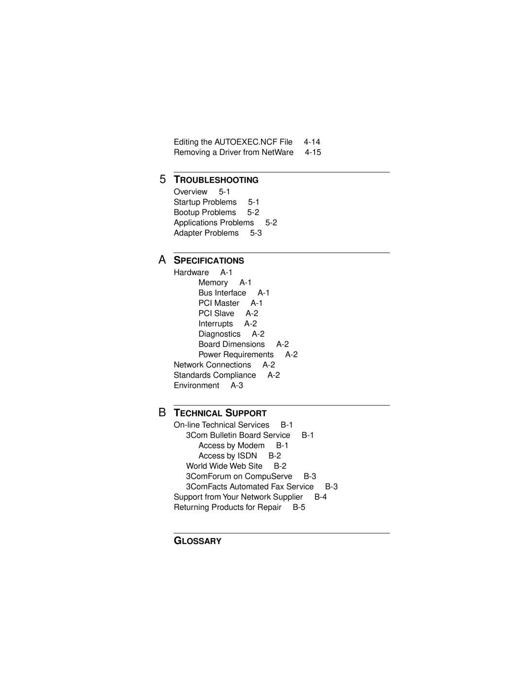 3Com 3C971-F manual Troubleshooting 