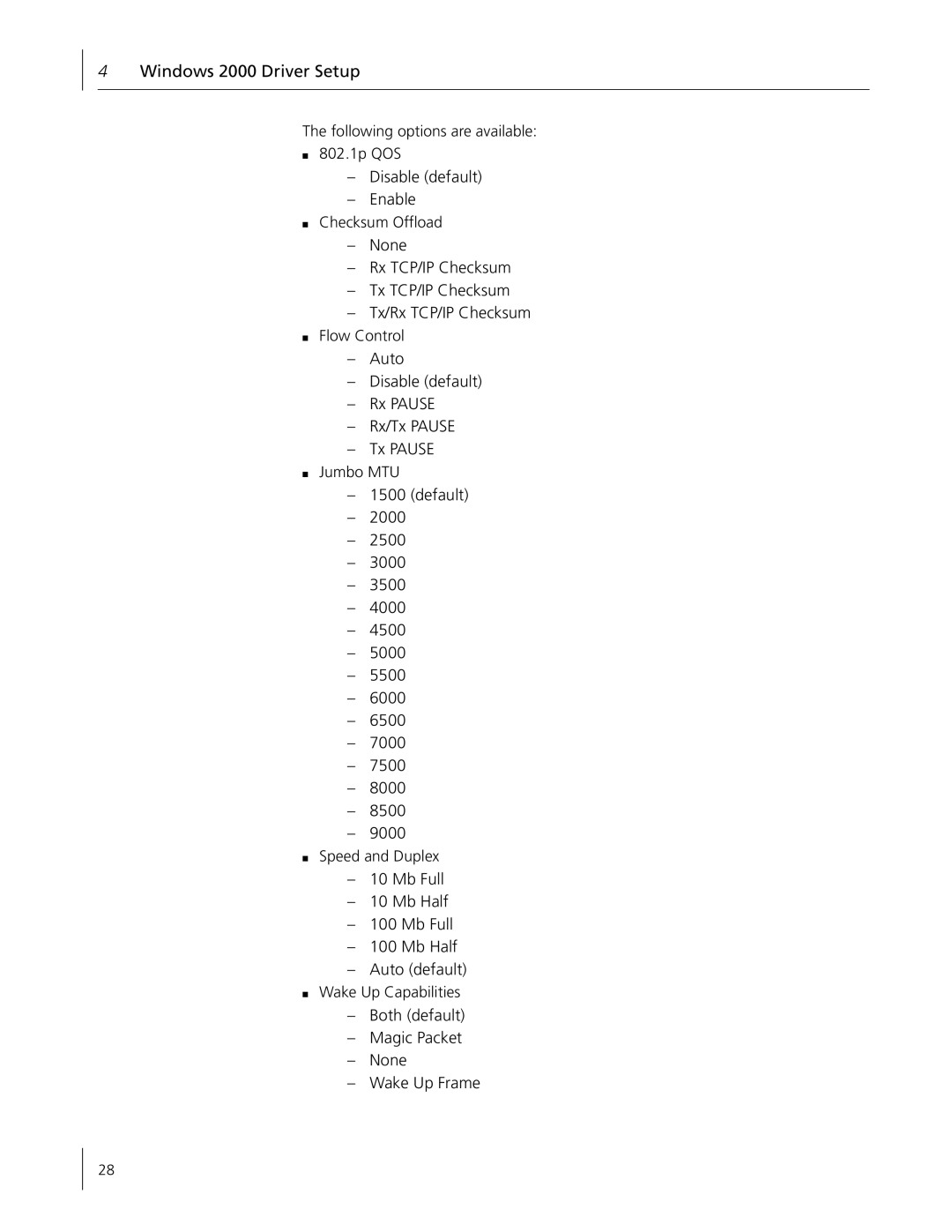 3Com 3C996B-T manual Disable default Enable 