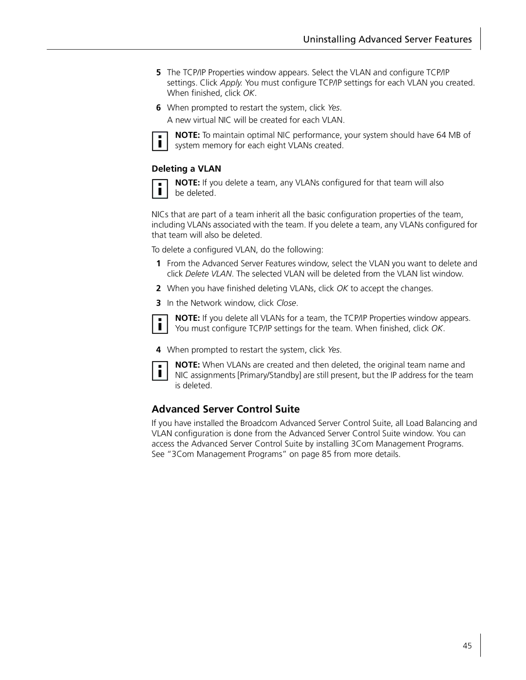 3Com 3C996B-T manual Advanced Server Control Suite 