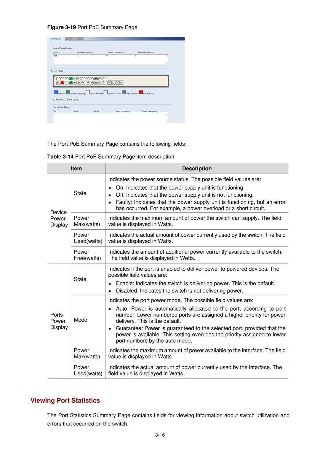 3Com 3CBLSF26H manual Viewing Port Statistics 