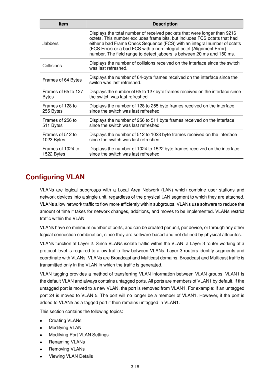 3Com 3CBLSF26H manual Configuring Vlan 