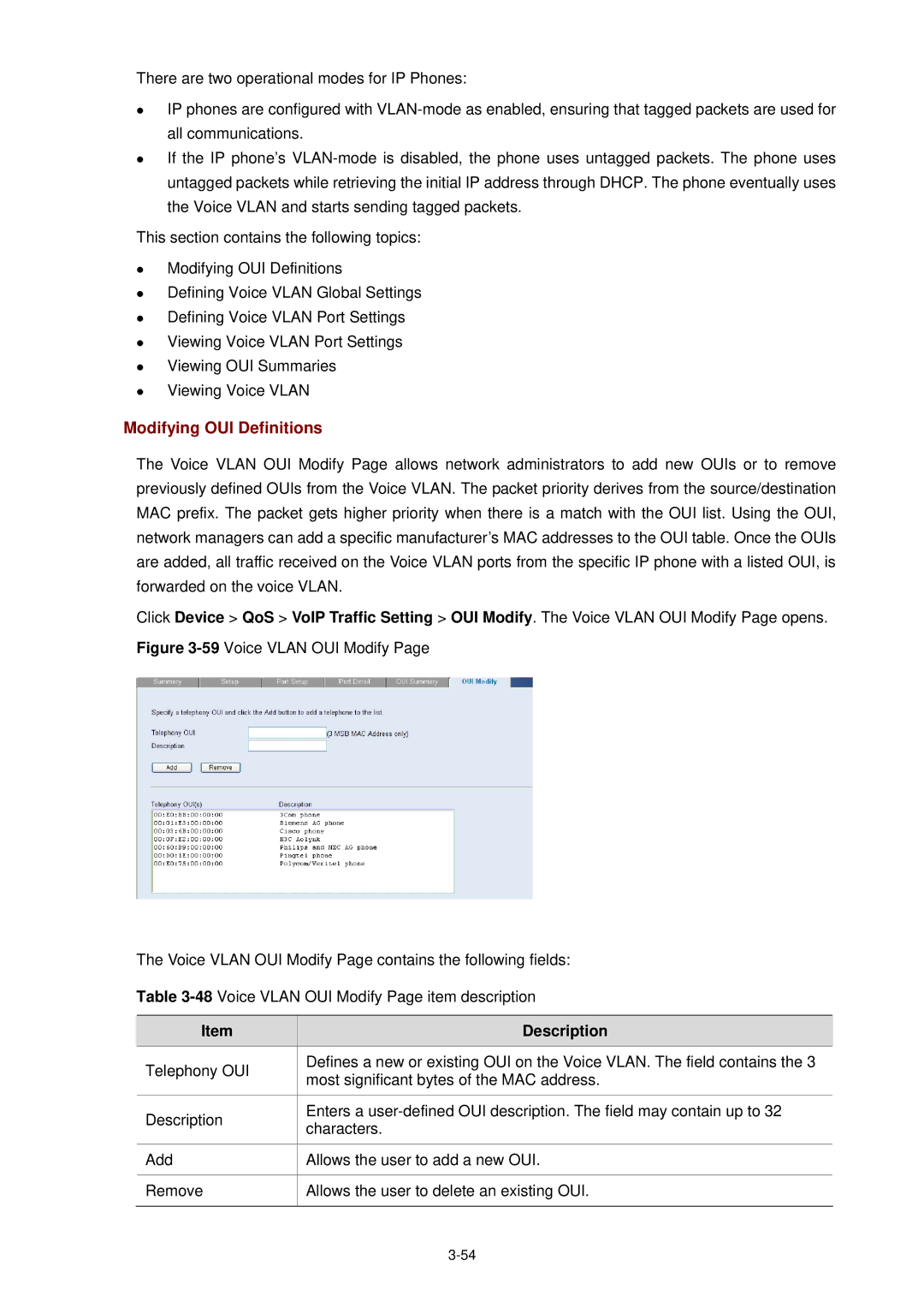 3Com 3CBLSF26H manual Modifying OUI Definitions 