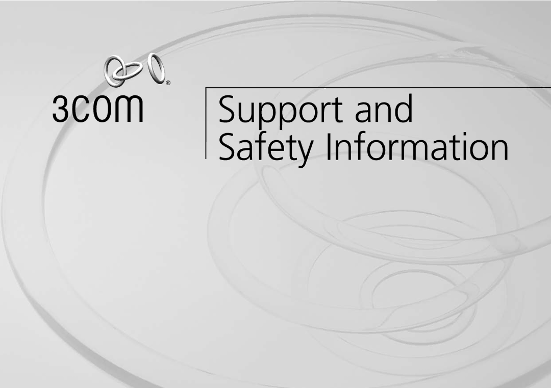 3Com 3CDSG8 manual Support and Safety Information 