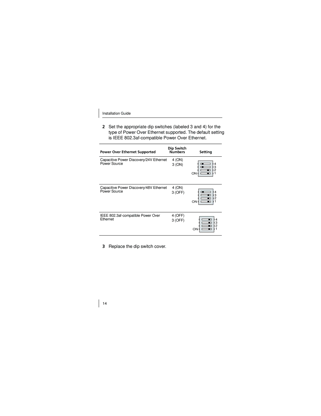 3Com 3CNJ100 manual Replace the dip switch cover 