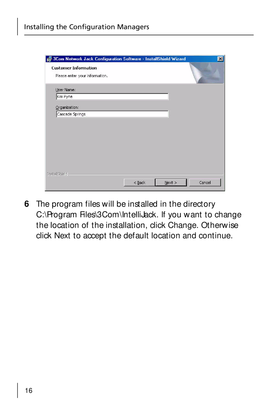 3Com 3CNJ205 manual Installing the Configuration Managers 