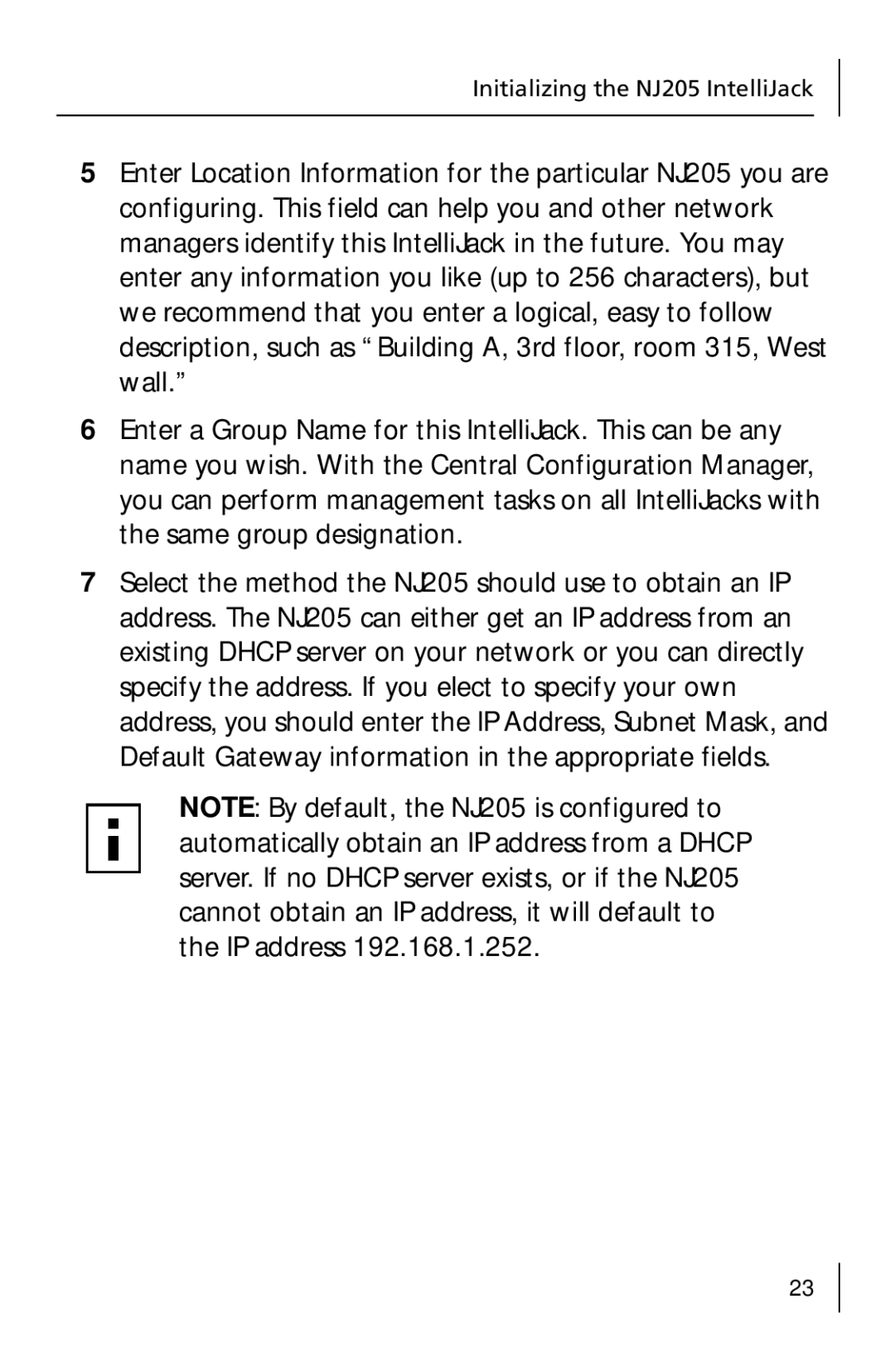 3Com 3CNJ205 manual Initializing the NJ205 IntelliJack 