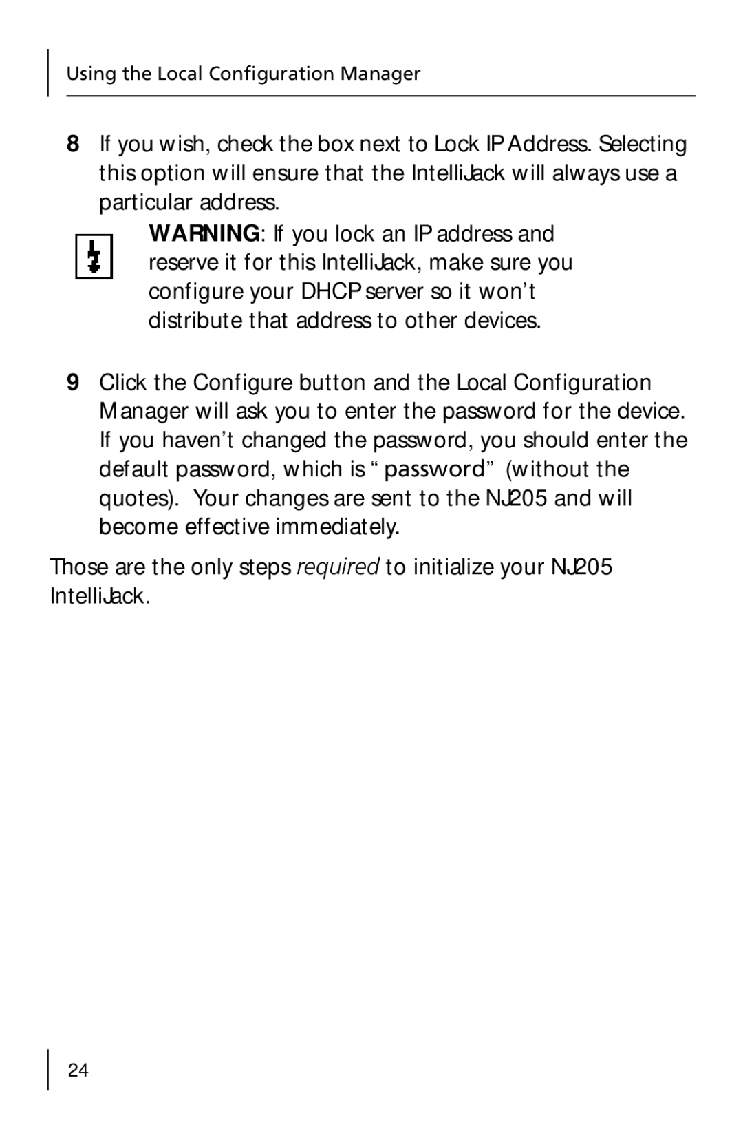 3Com 3CNJ205 manual Using the Local Configuration Manager 