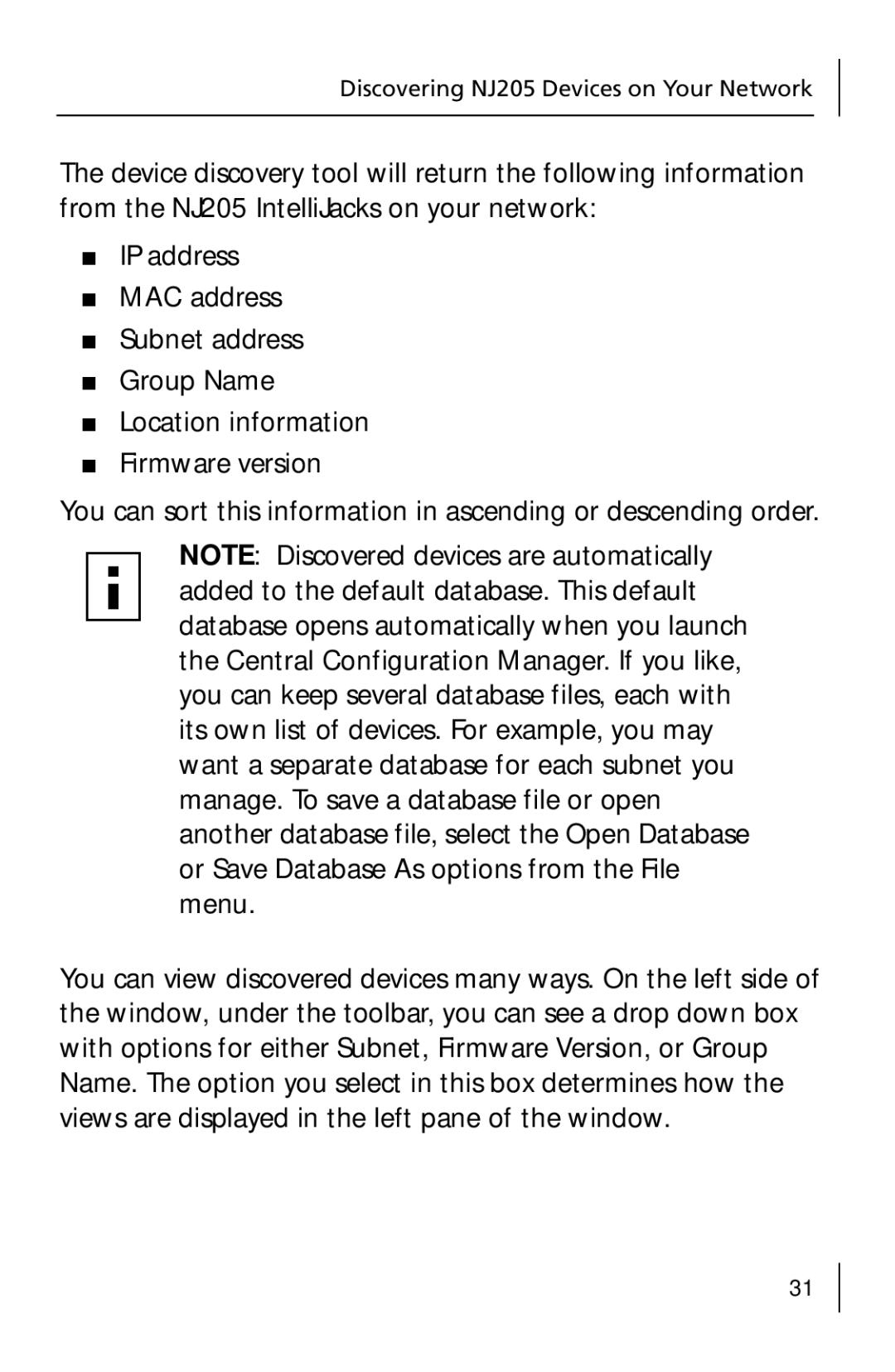 3Com 3CNJ205 manual Discovering NJ205 Devices on Your Network 