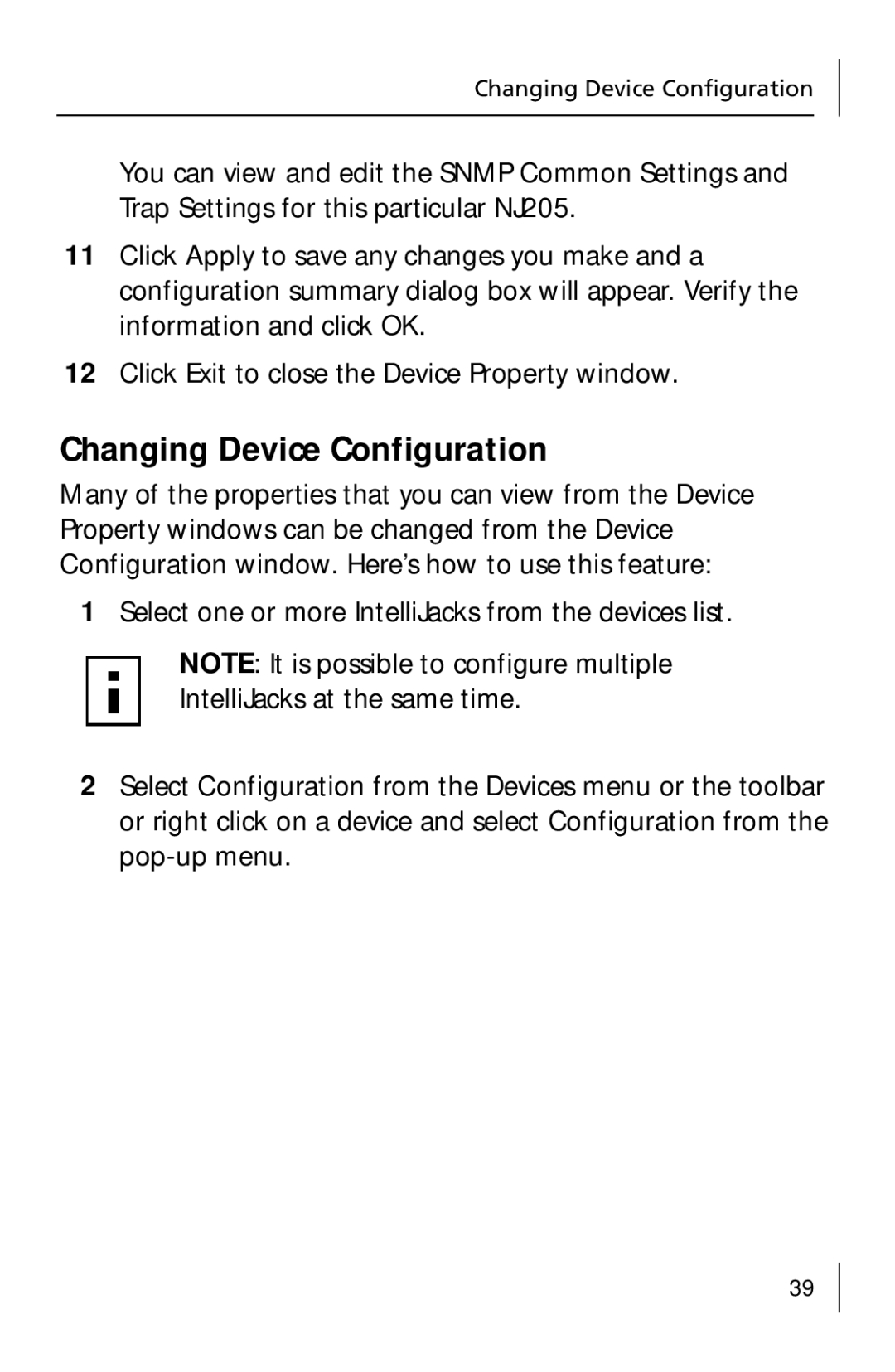 3Com 3CNJ205 manual Changing Device Configuration 