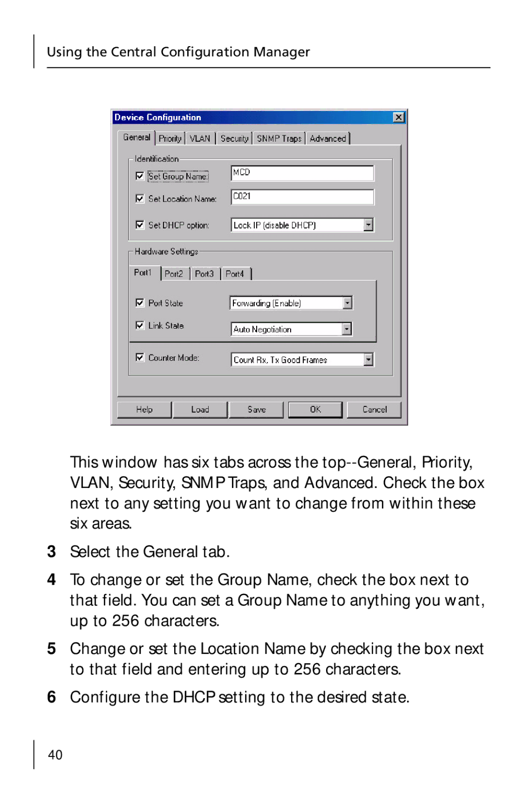 3Com 3CNJ205 manual Using the Central Configuration Manager 