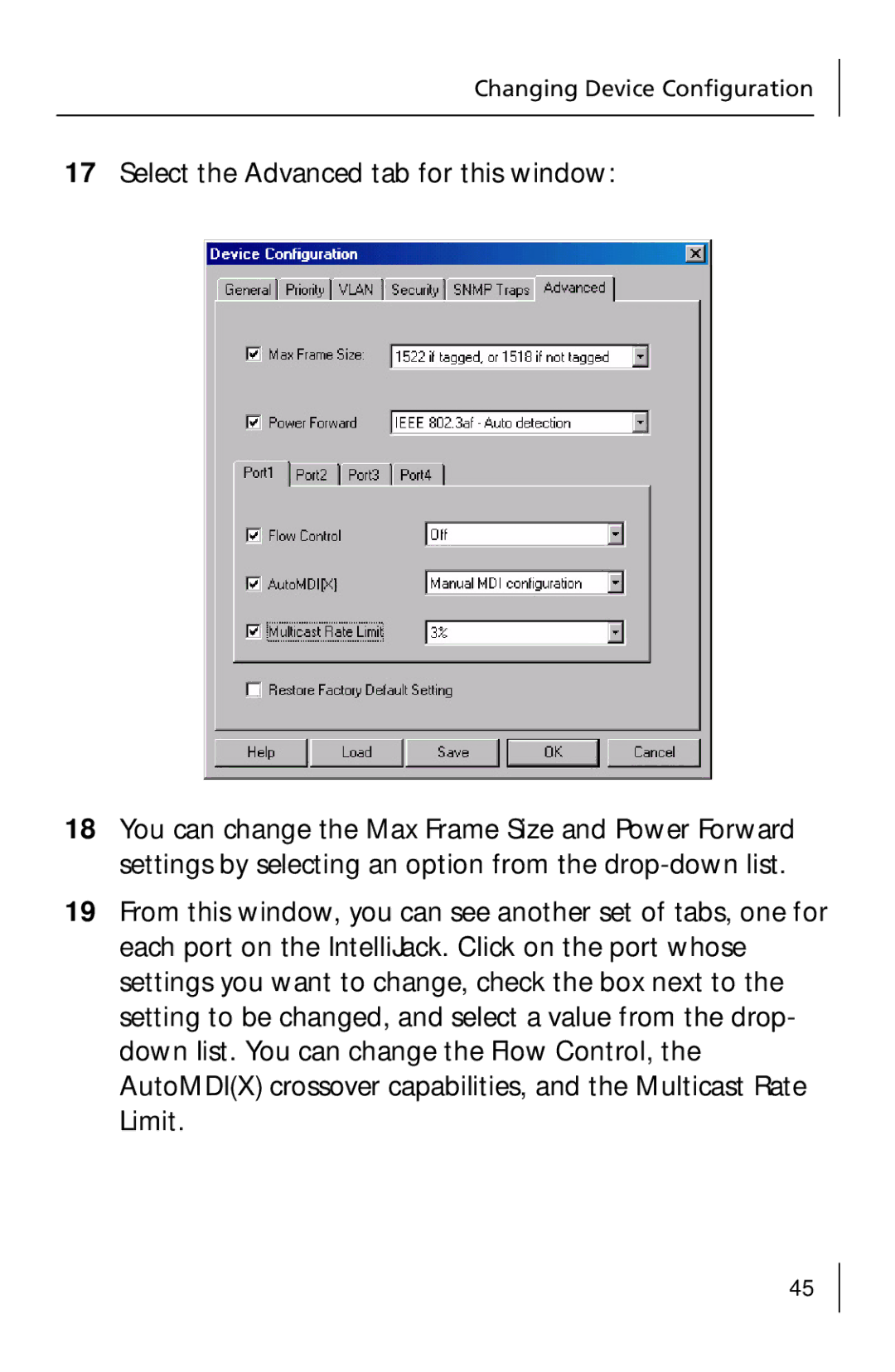 3Com 3CNJ205 manual Select the Advanced tab for this window 