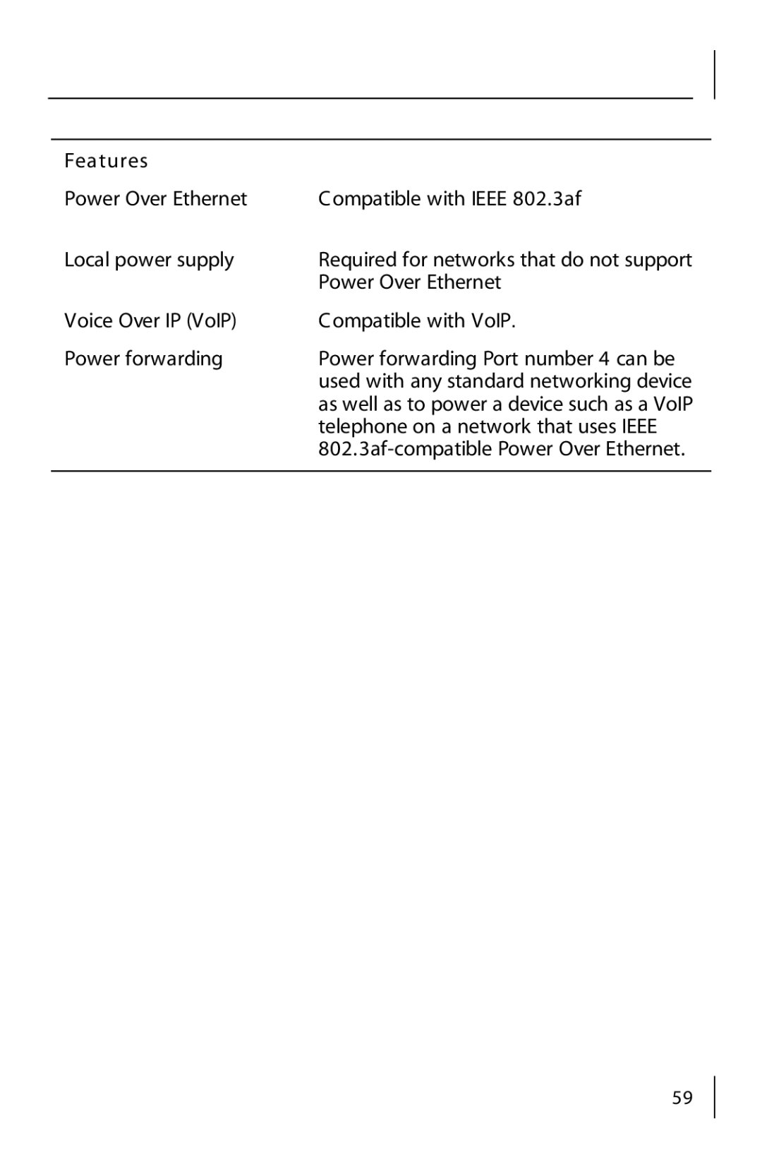 3Com 3CNJ205 manual Voice Over IP VoIP Compatible with VoIP Power forwarding 