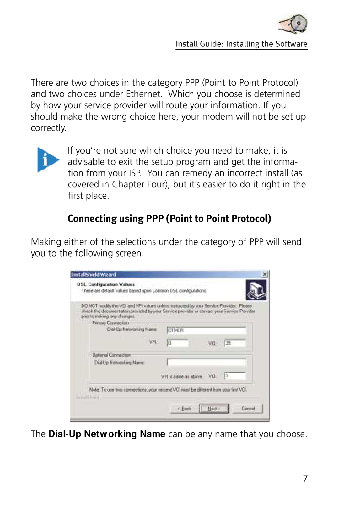 3Com 3CP3617B quick start Connecting using PPP Point to Point Protocol 