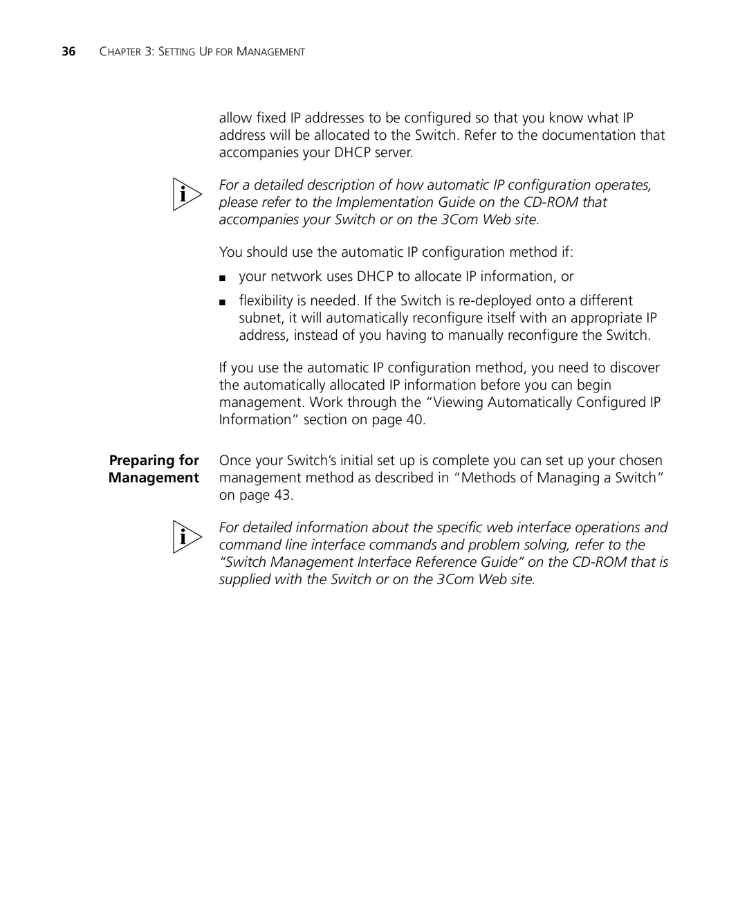 3Com 3CR16708-91, 3CR16709-91 manual Setting UP for Management 