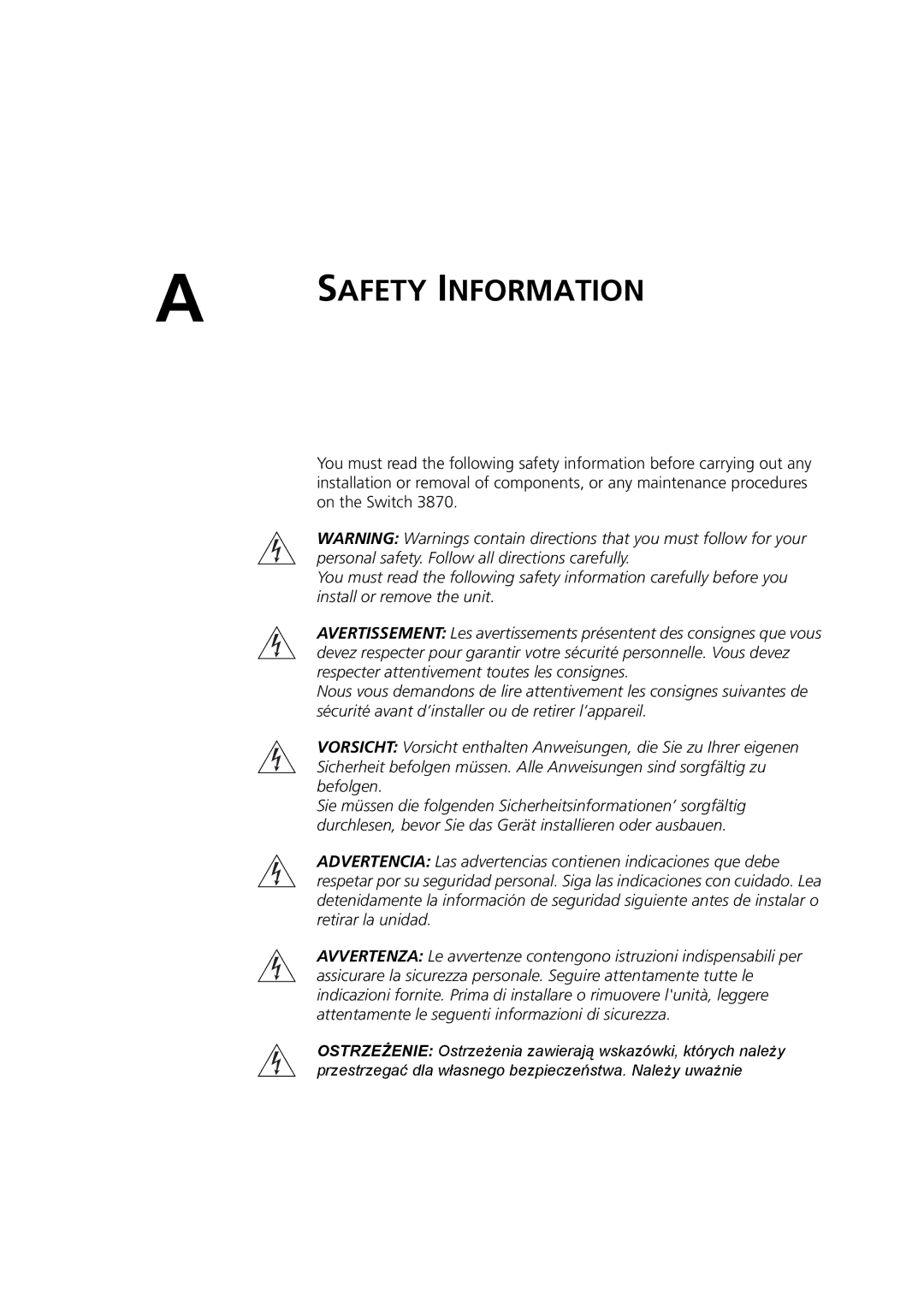 3Com 3CR17451-91, 3CR17450-91 manual Safety Information 