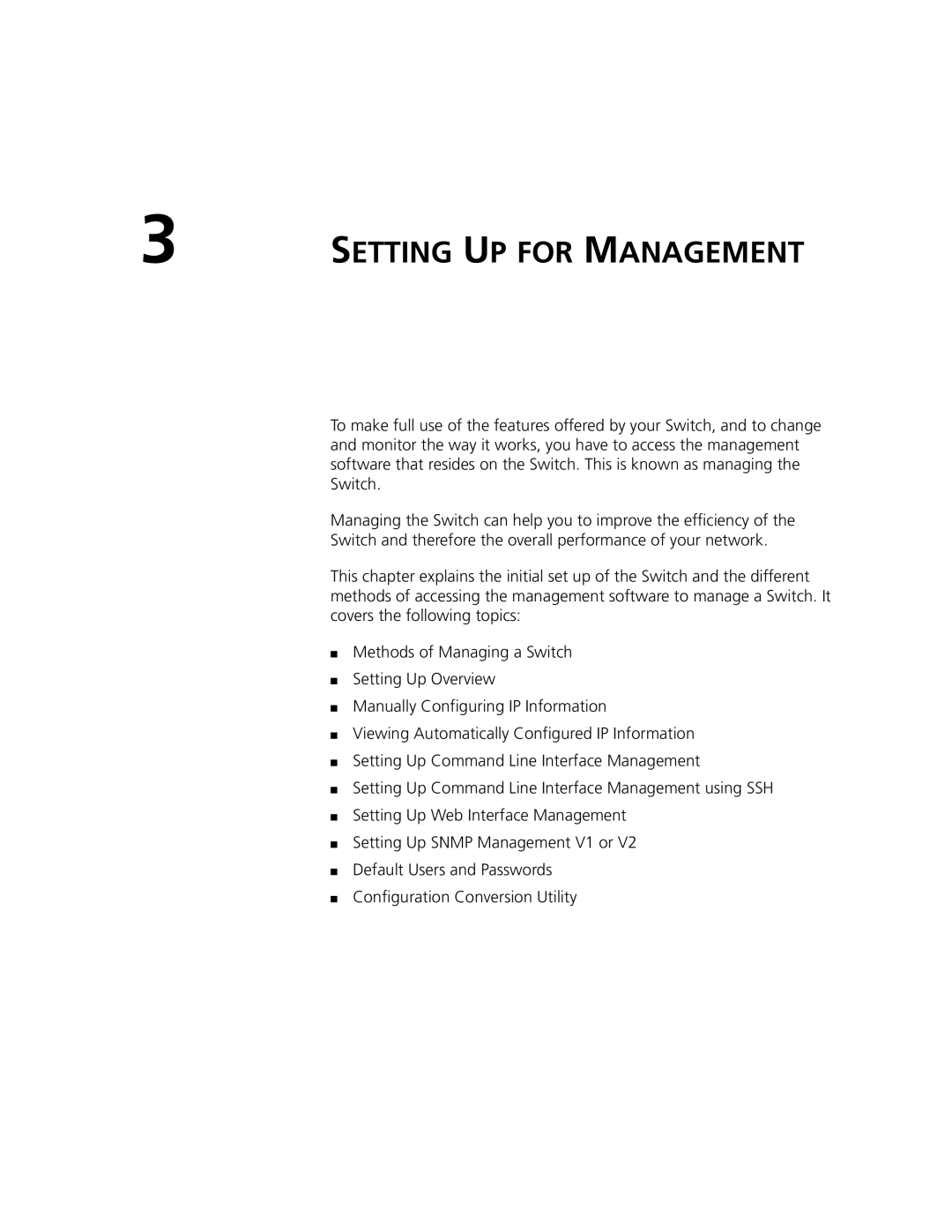 3Com 3CR17661-91, 3CR17662-91, 3CR17660-91 manual Setting UP for Management 