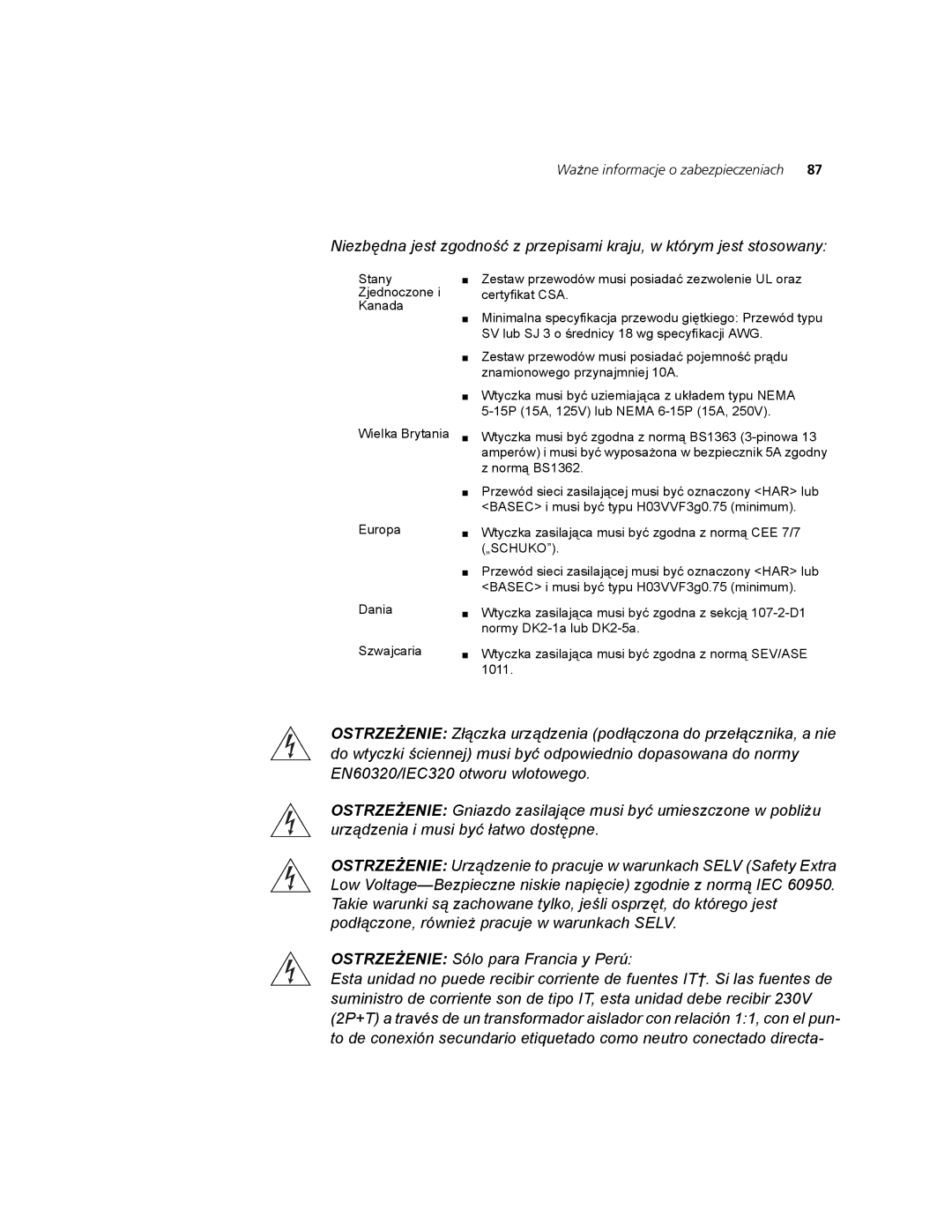 3Com 3CR17662-91, 3CR17661-91, 3CR17660-91 manual Ważne informacje o zabezpieczeniach 