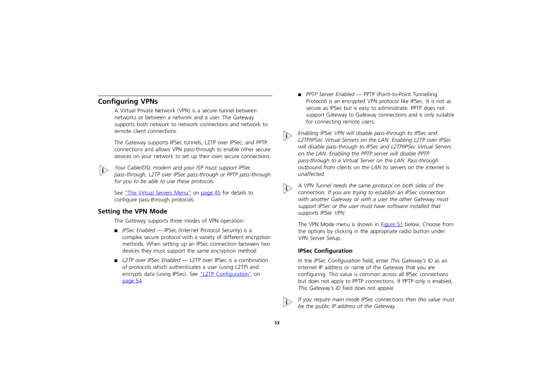 3Com 3CR856-95 manual Configuring VPNs, Setting the VPN Mode, IPSec Configuration 