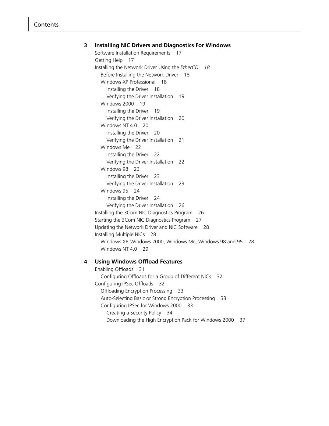 3Com 3CR990-FX-97 manual Contents 