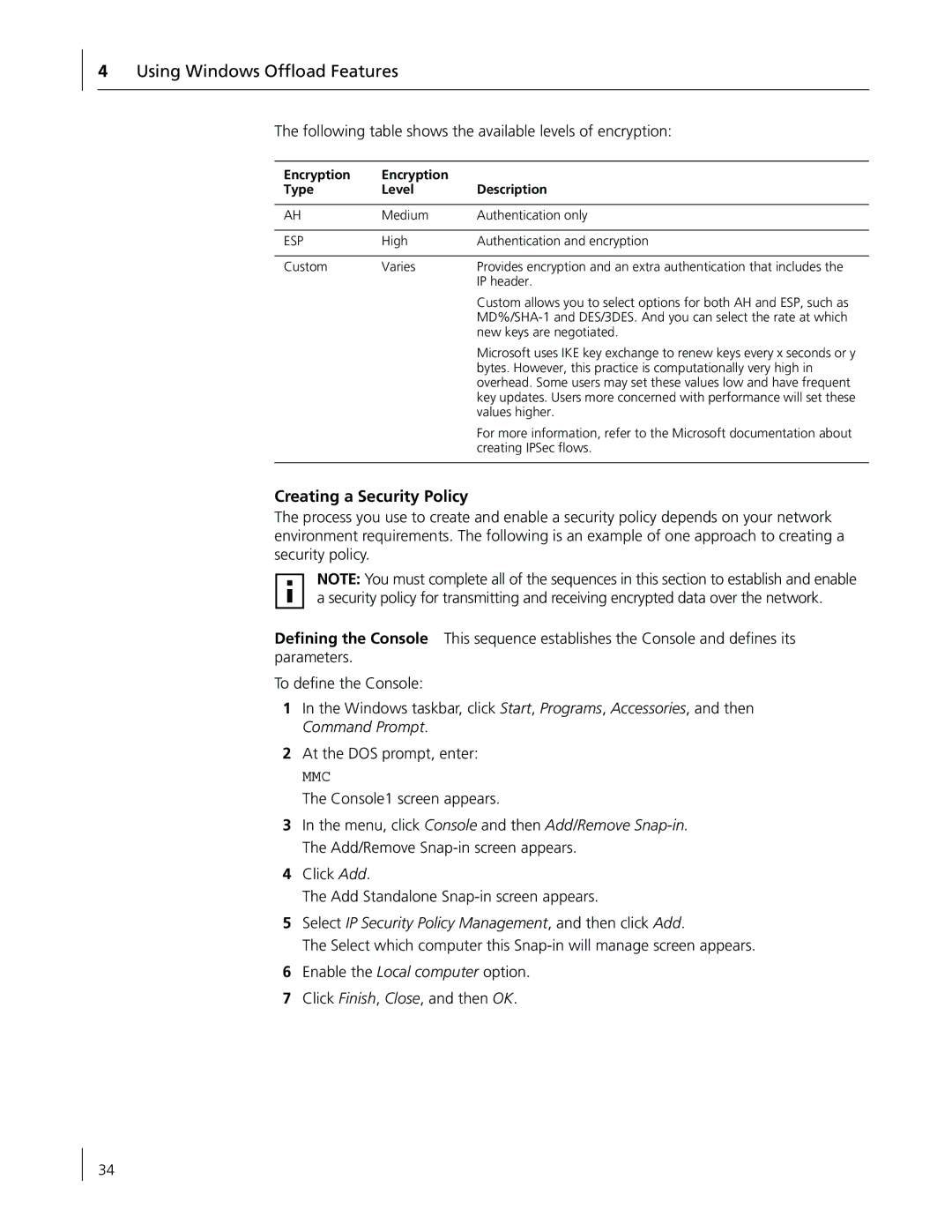 3Com 3CR990-FX-97 manual Creating a Security Policy, Select IP Security Policy Management, and then click Add 