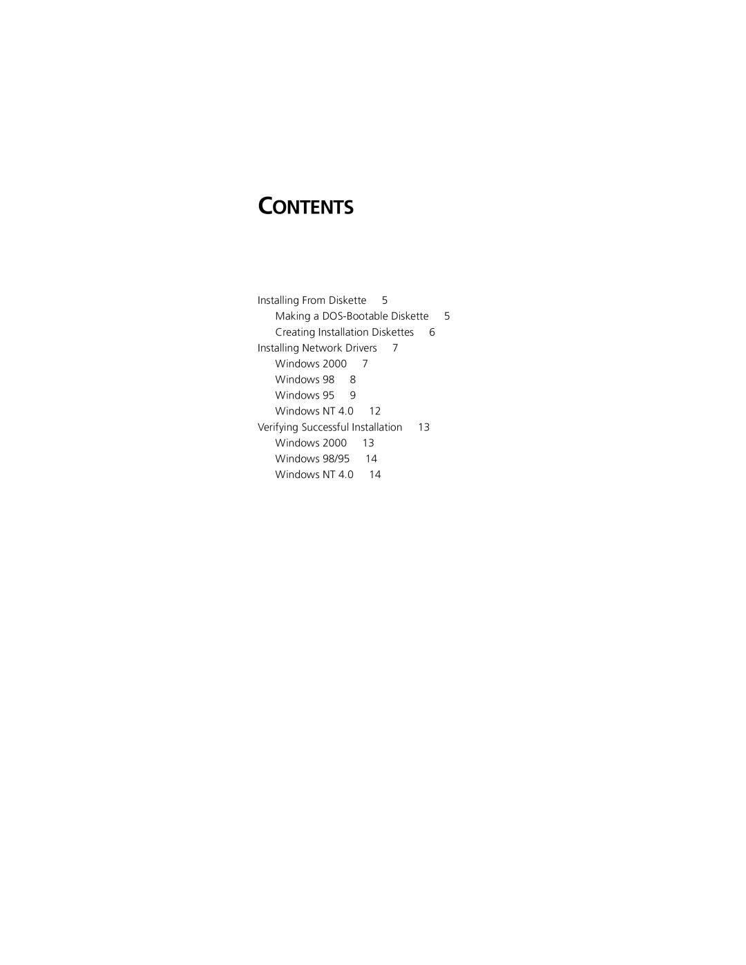 3Com 3CR990SVR95, 3CR990-TX-97, 3CR990-TX-95, 3CR990SVR97 installation instructions Contents 