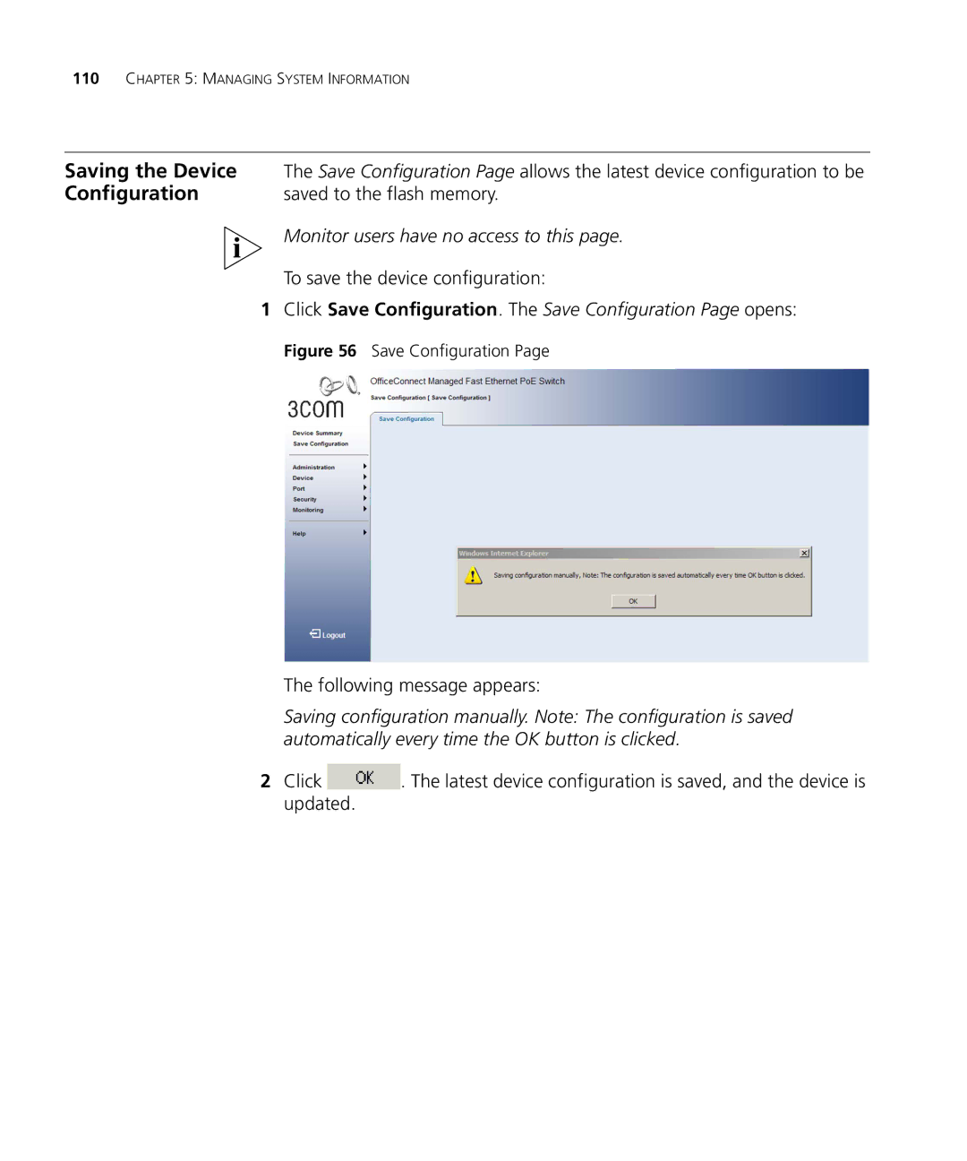 3Com 3CRDSF9PWR manual Saving the Device, Saved to the flash memory 