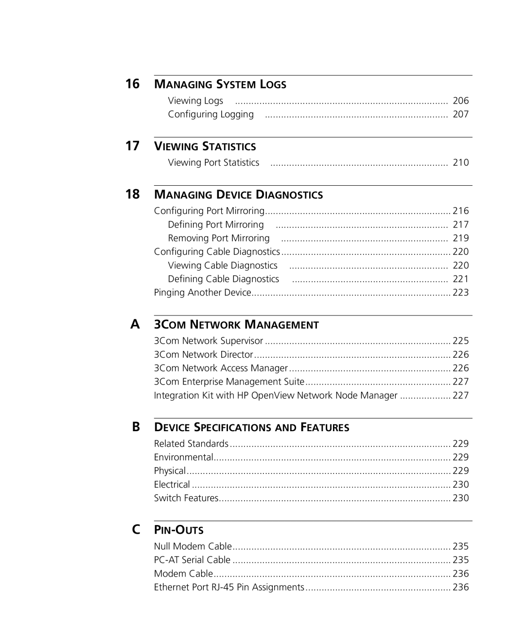 3Com 3CRDSF9PWR manual Managing Device Diagnostics, O Uts 