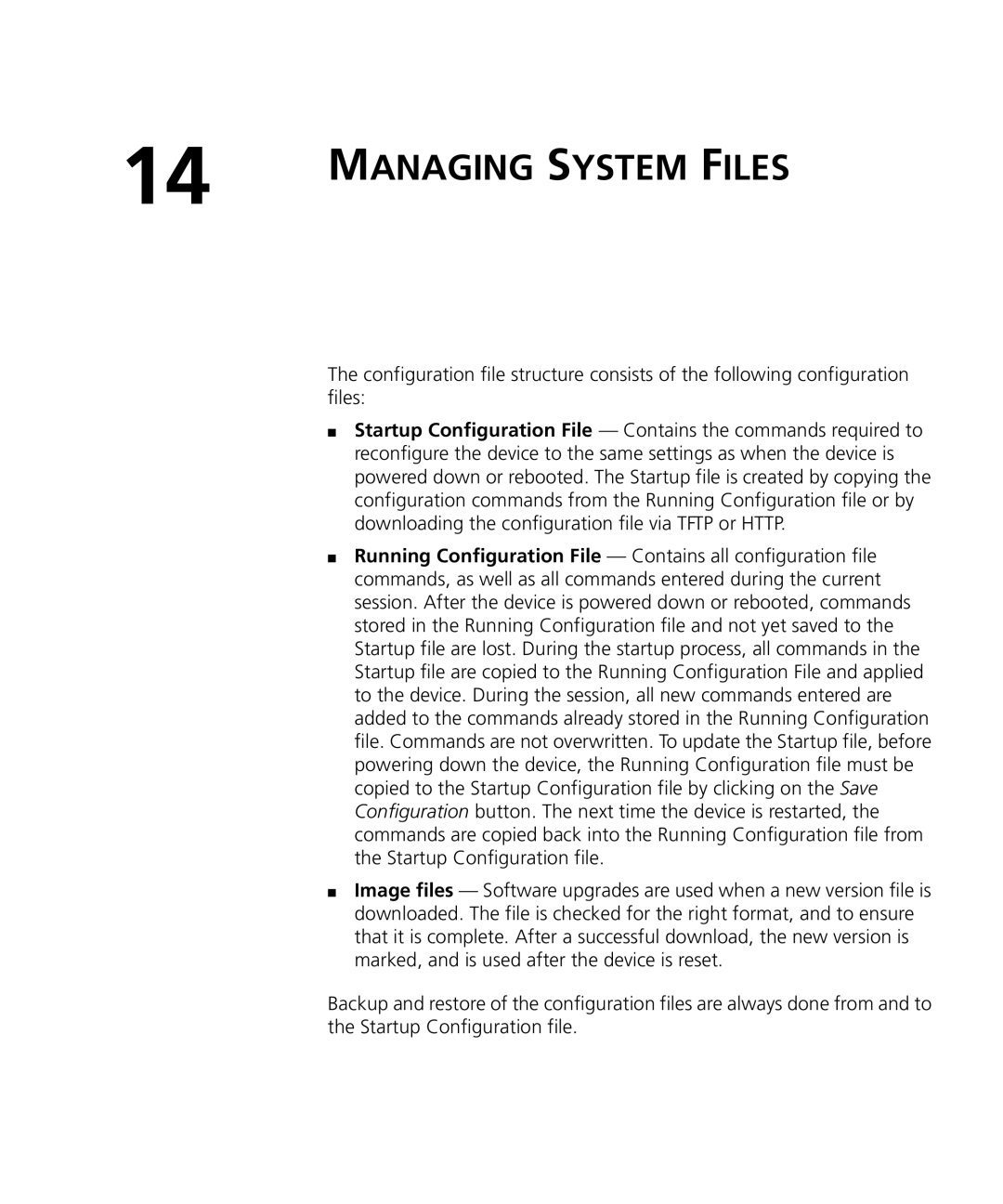 3Com 3CRDSF9PWR manual Managing System Files 