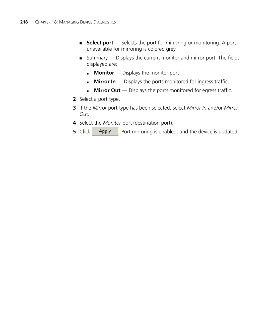 3Com 3CRDSF9PWR manual Managing Device Diagnostics 