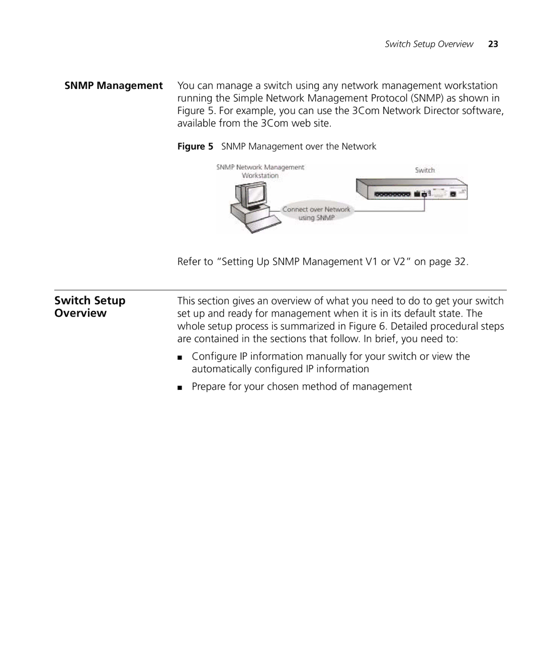 3Com 3CRDSF9PWR Switch Setup, Refer to Setting Up Snmp Management V1 or V2 on, Automatically configured IP information 