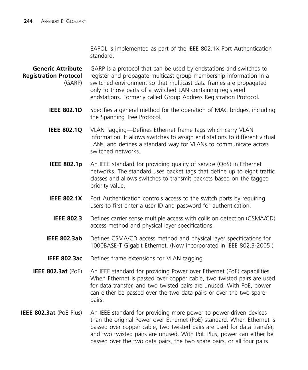 3Com 3CRDSF9PWR manual Appendix E Glossary 