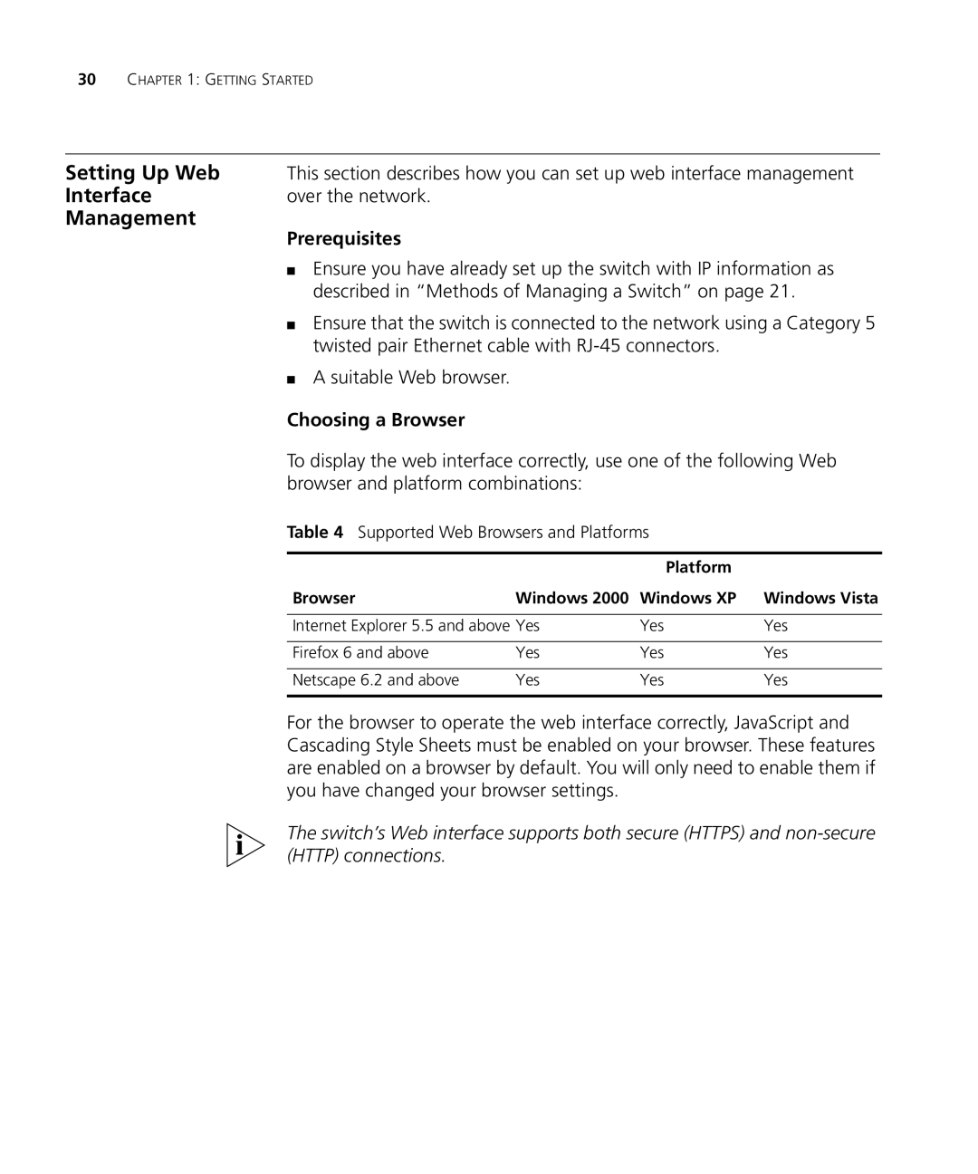 3Com 3CRDSF9PWR manual Setting Up Web, Interface, Choosing a Browser 