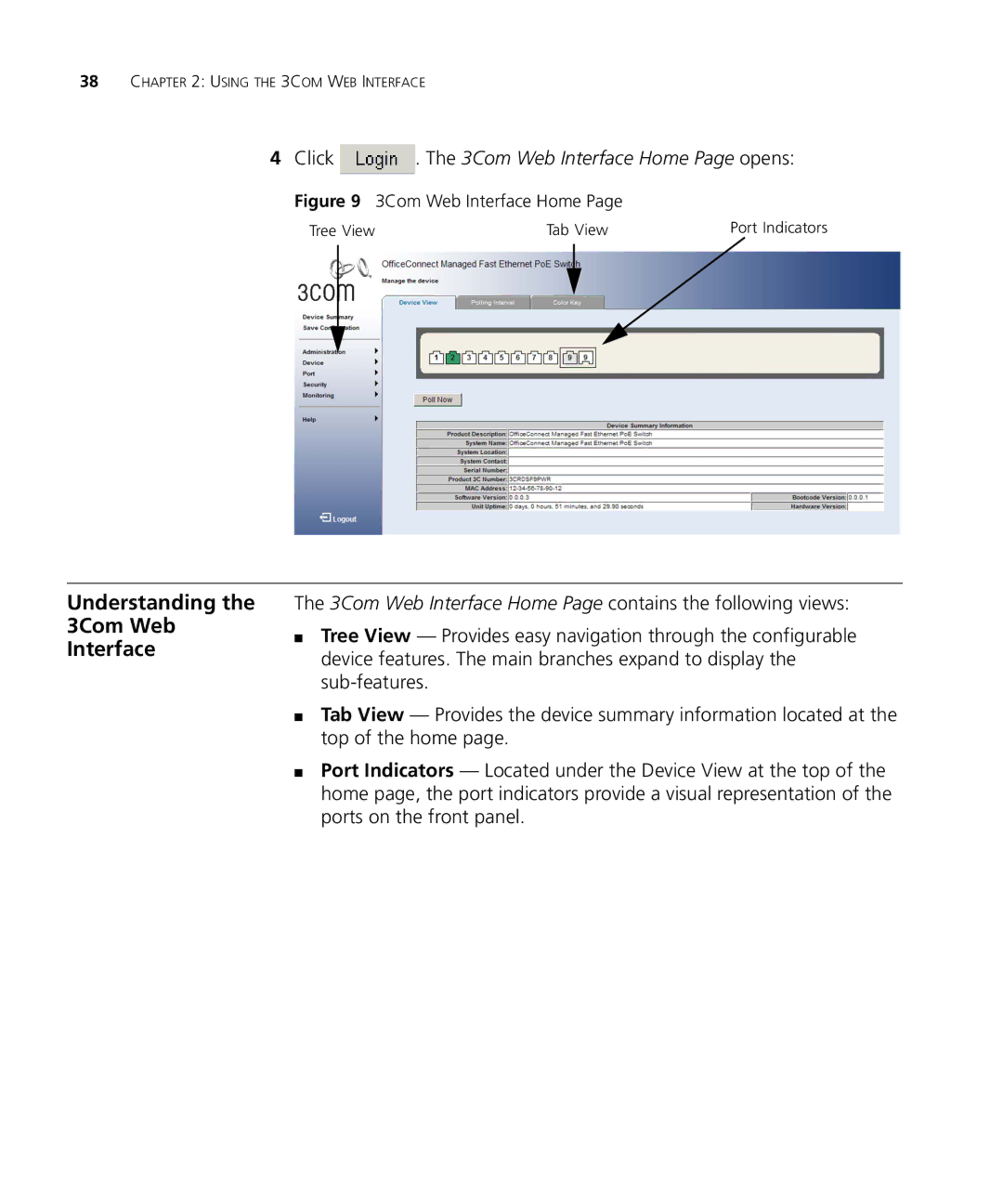 3Com 3CRDSF9PWR manual Understanding 3Com Web Interface, 3Com Web Interface Home 