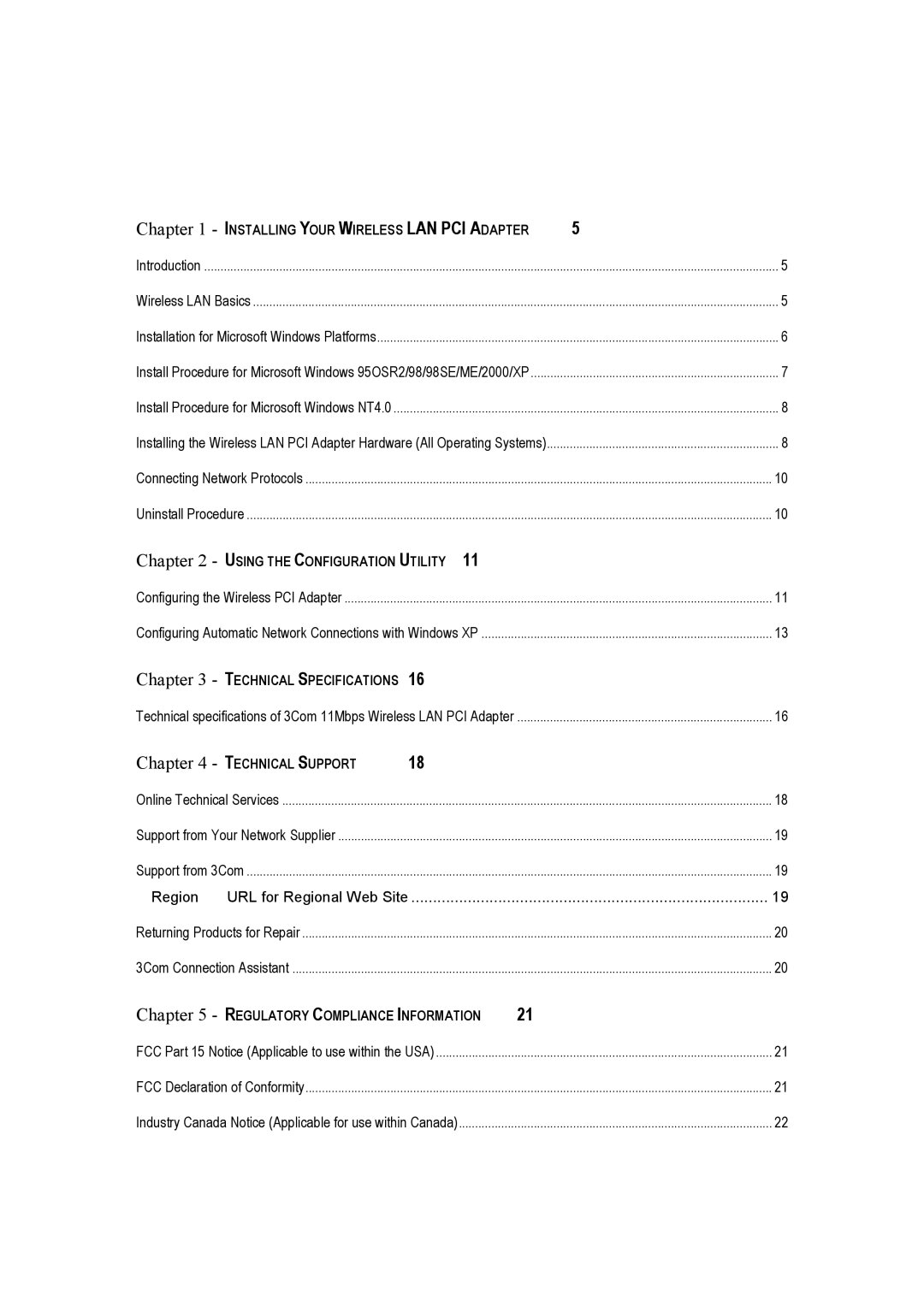 3Com 3CRDW696 manual Region URL for Regional Web Site 