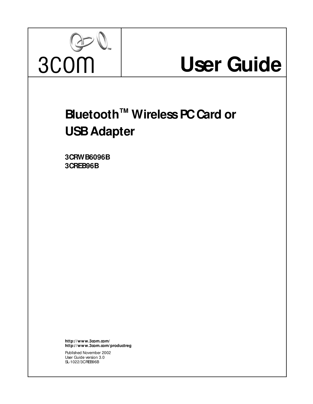 3Com 3CRWB6096B, 3CREB96B manual User Guide 