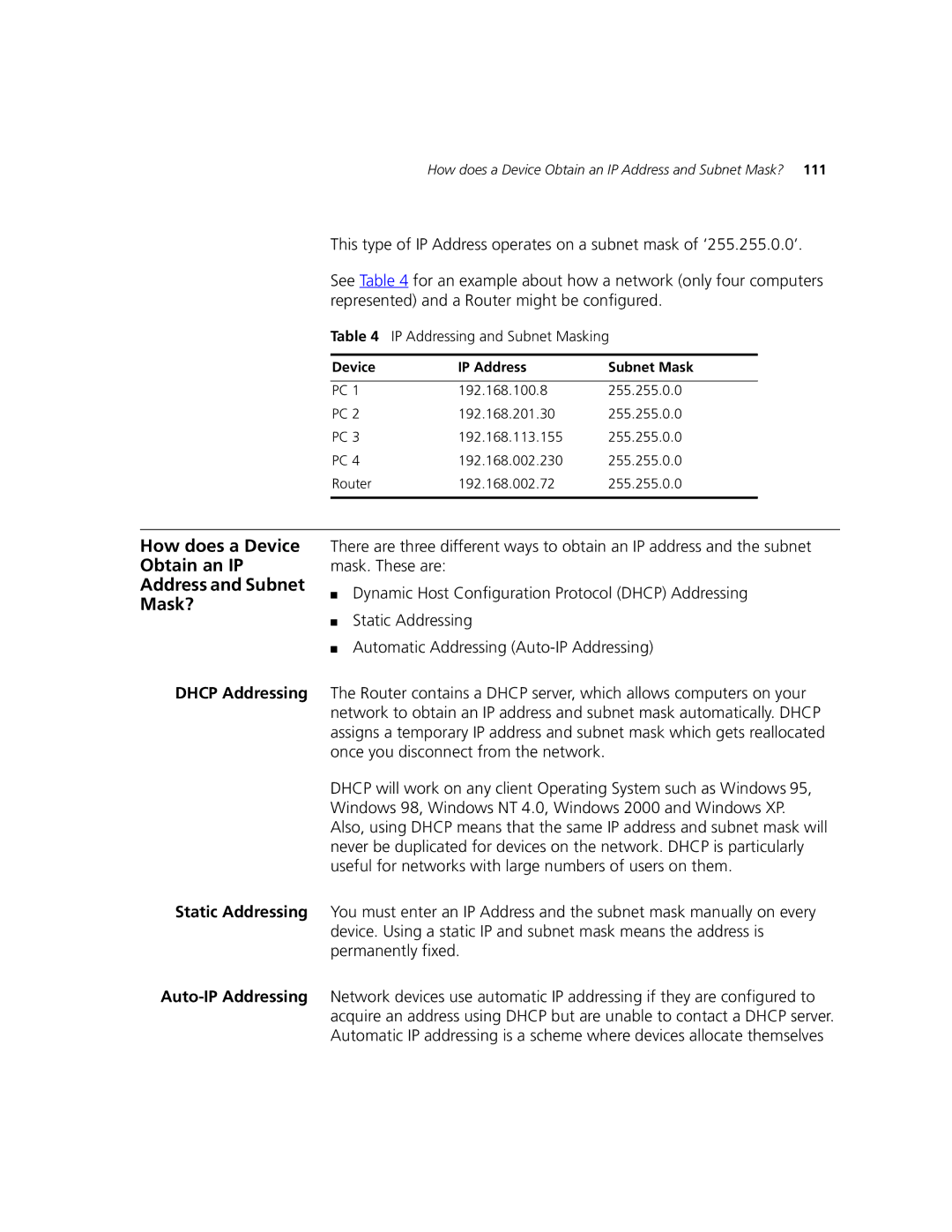 3Com 3CRWDR101A-75, 3CRWDR101B-75 manual How does a Device Obtain an IP Address and Subnet Mask? 