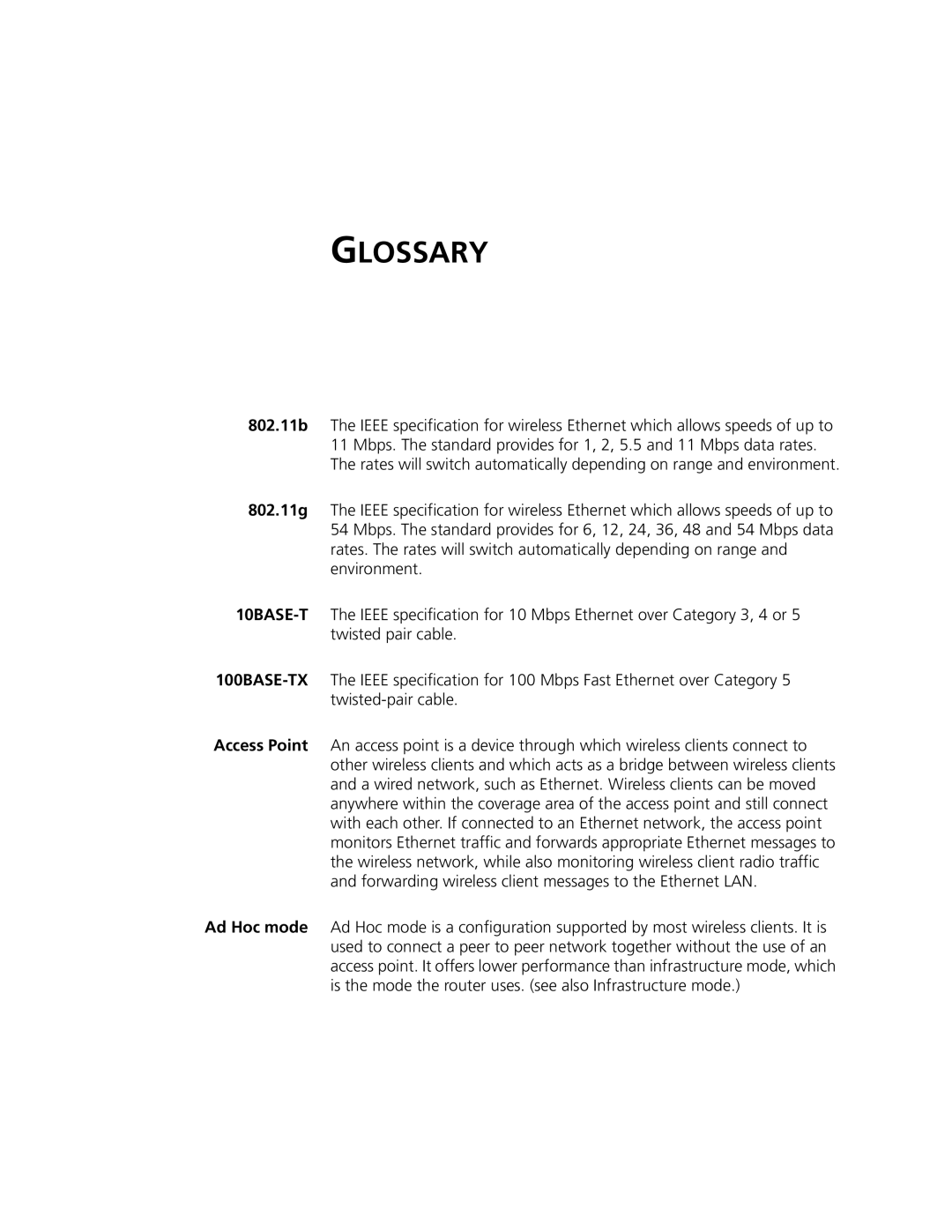 3Com 3CRWDR101A-75, 3CRWDR101B-75 manual Glossary 