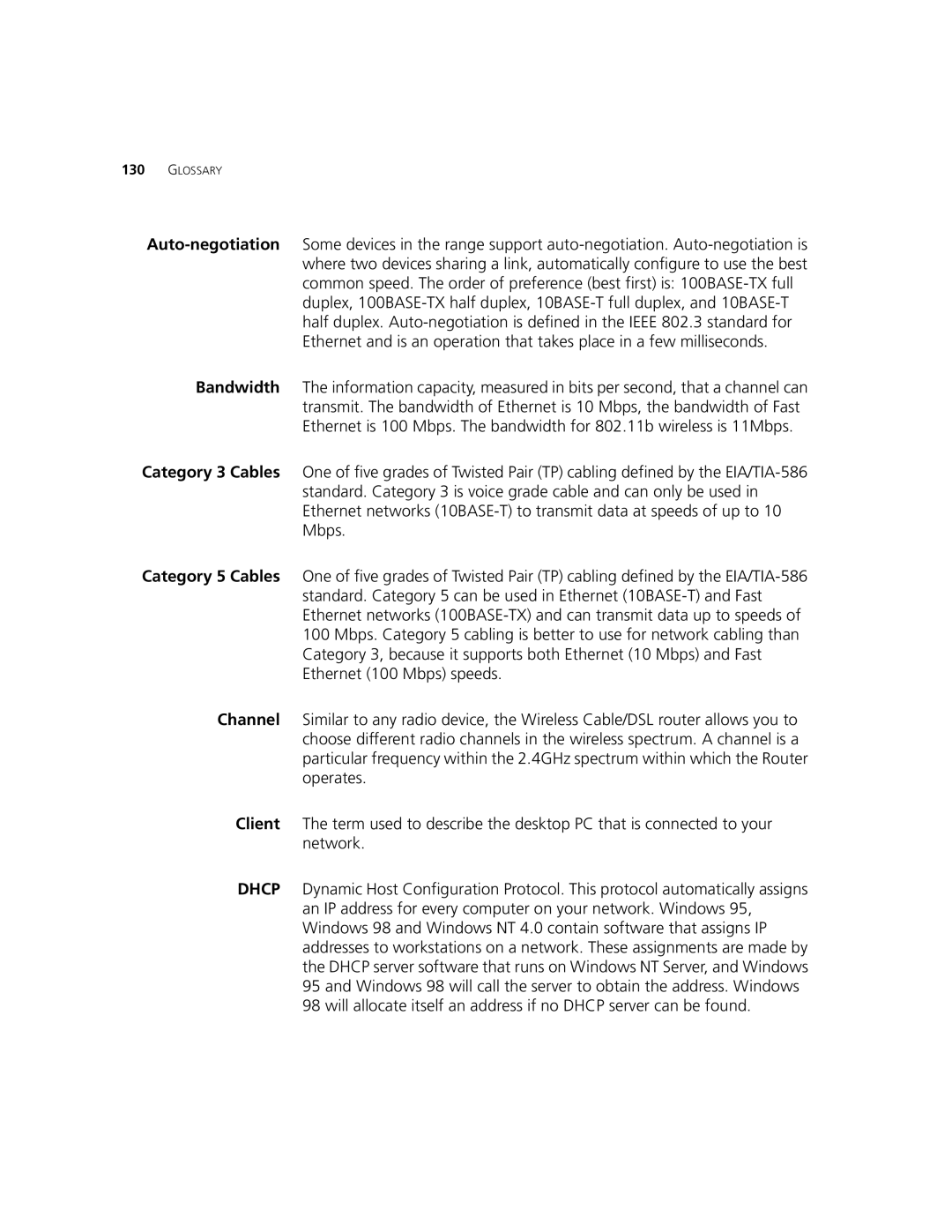 3Com 3CRWDR101B-75, 3CRWDR101A-75 manual Glossary 