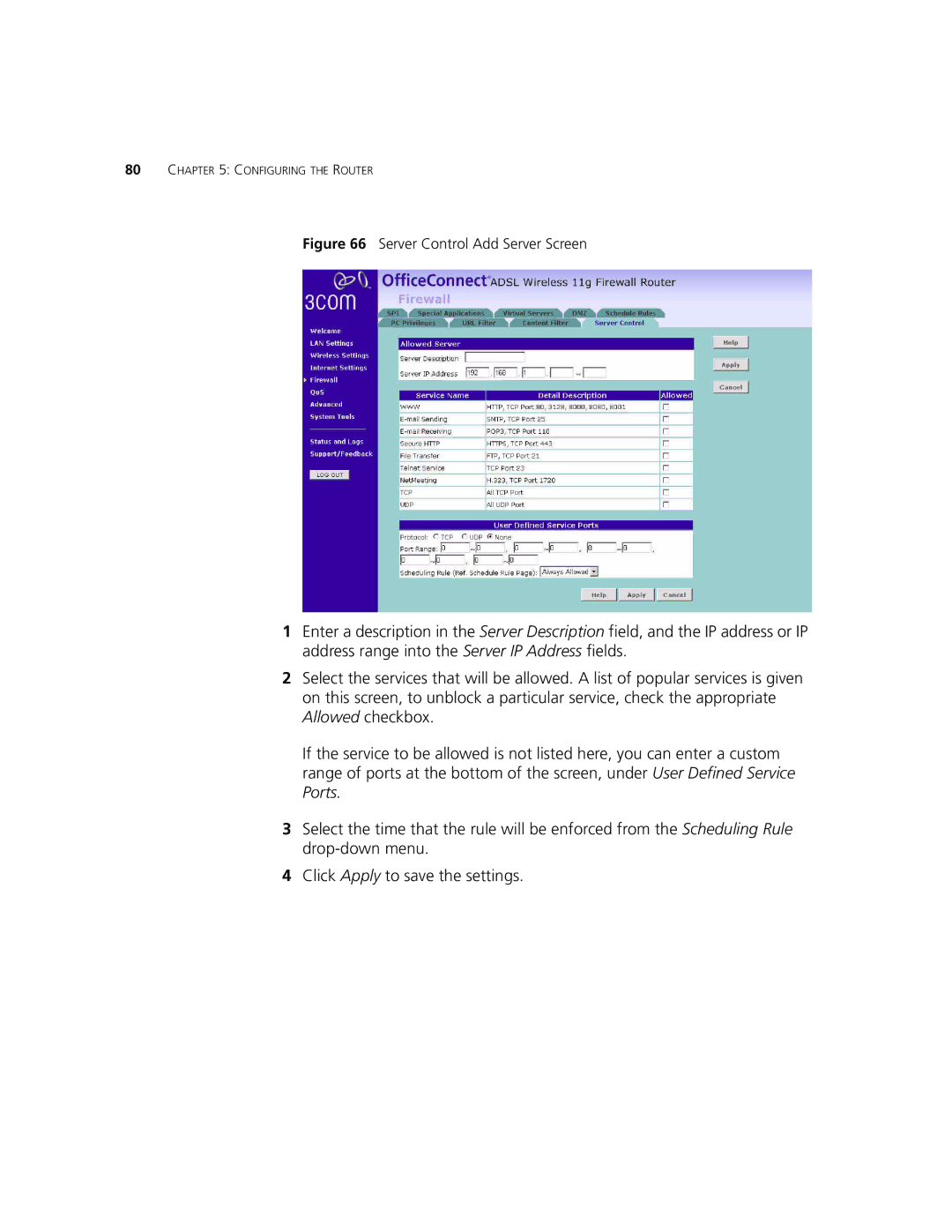 3Com 3CRWDR101B-75, 3CRWDR101A-75 manual Server Control Add Server Screen 