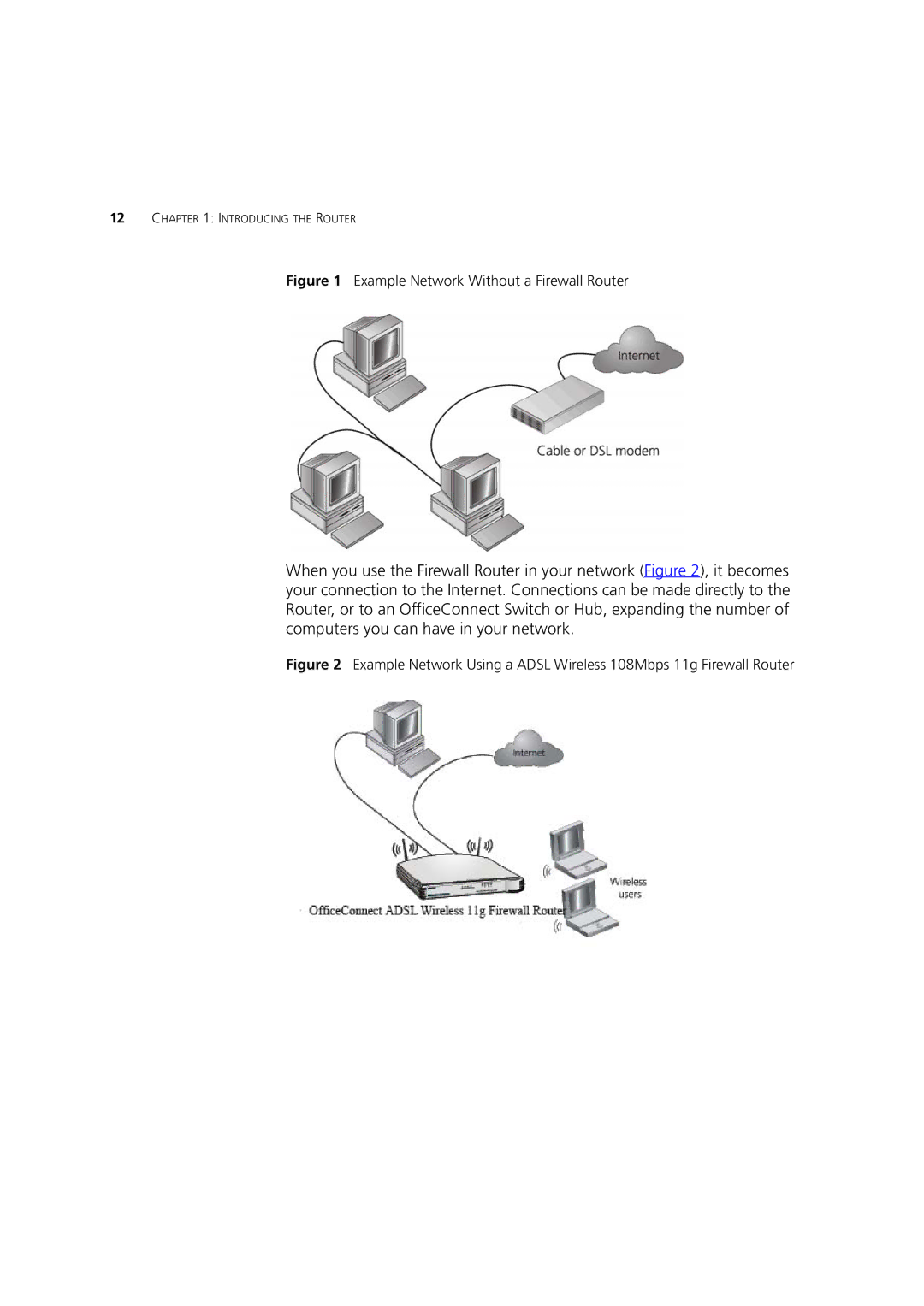 3Com 3CRWDR200A-75, 3CRWDR200B-75, WL-553 manual Example Network Without a Firewall Router 