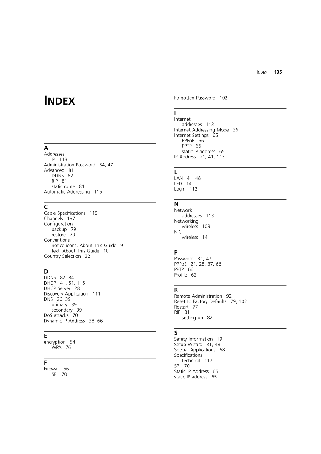 3Com 3CRWDR200A-75, 3CRWDR200B-75, WL-553 manual Index 