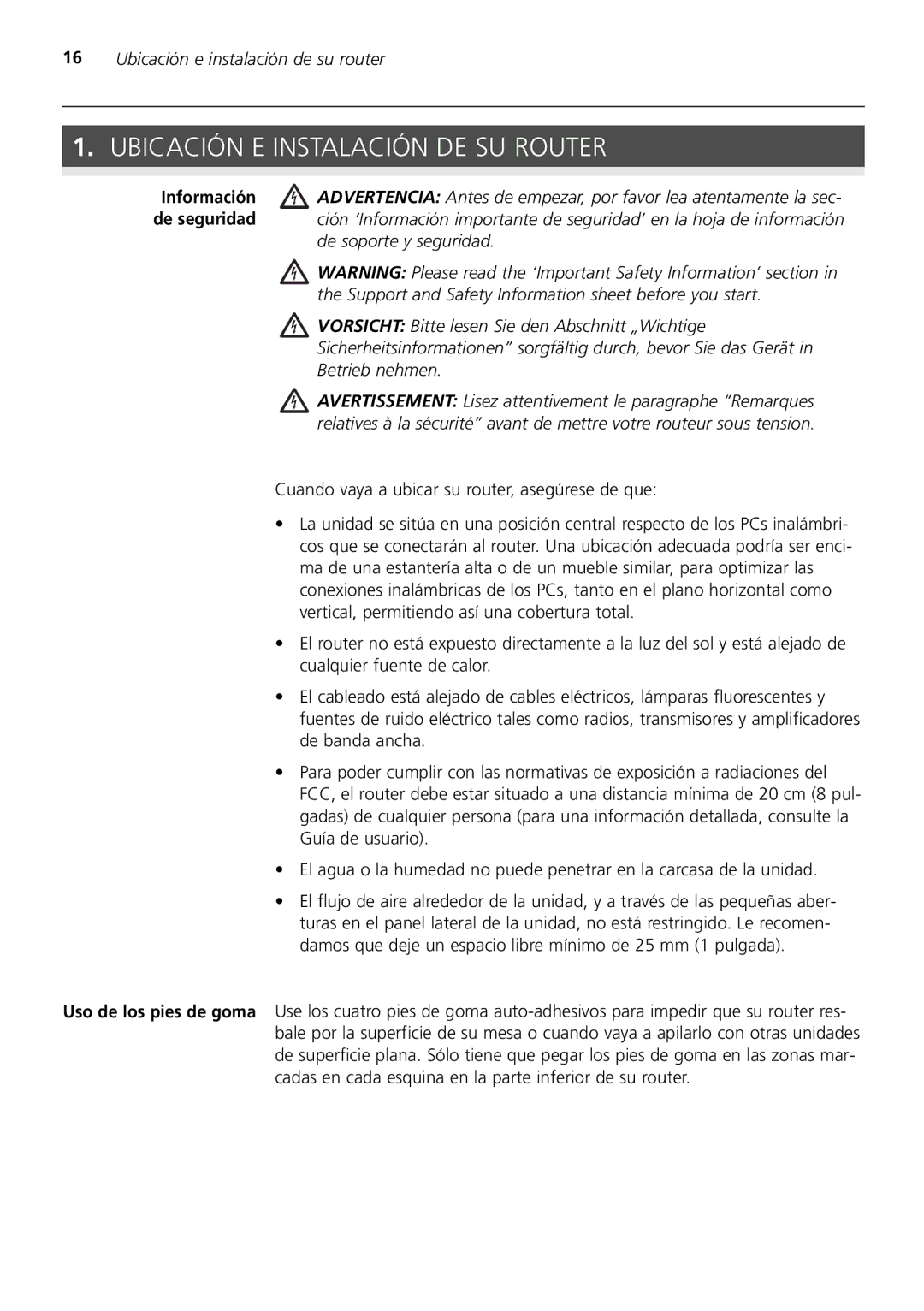 3Com 3CRWDR200A-75 installation manual Ubicación E Instalación DE SU Router 