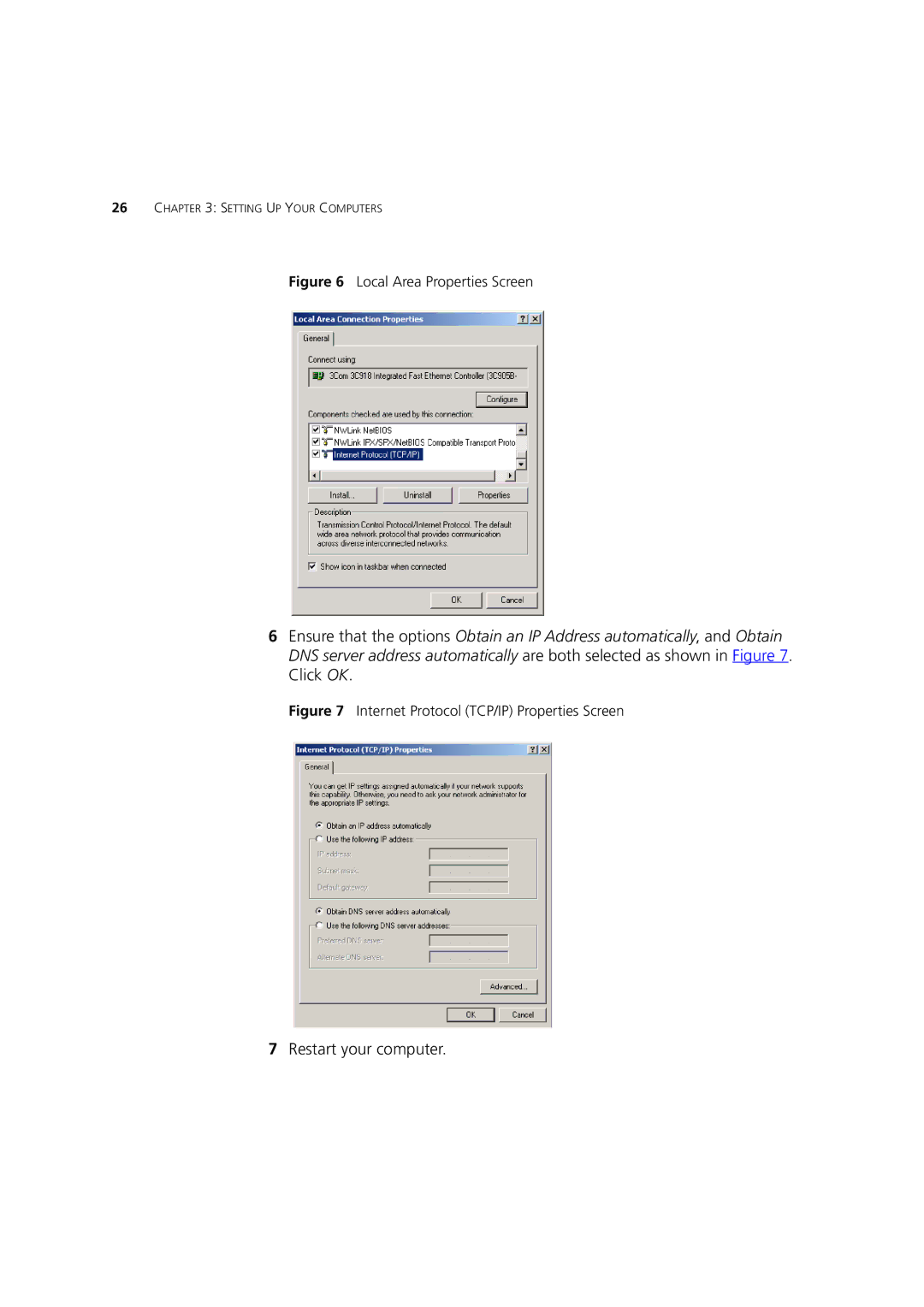 3Com 3CRWE52196 manual Restart your computer 