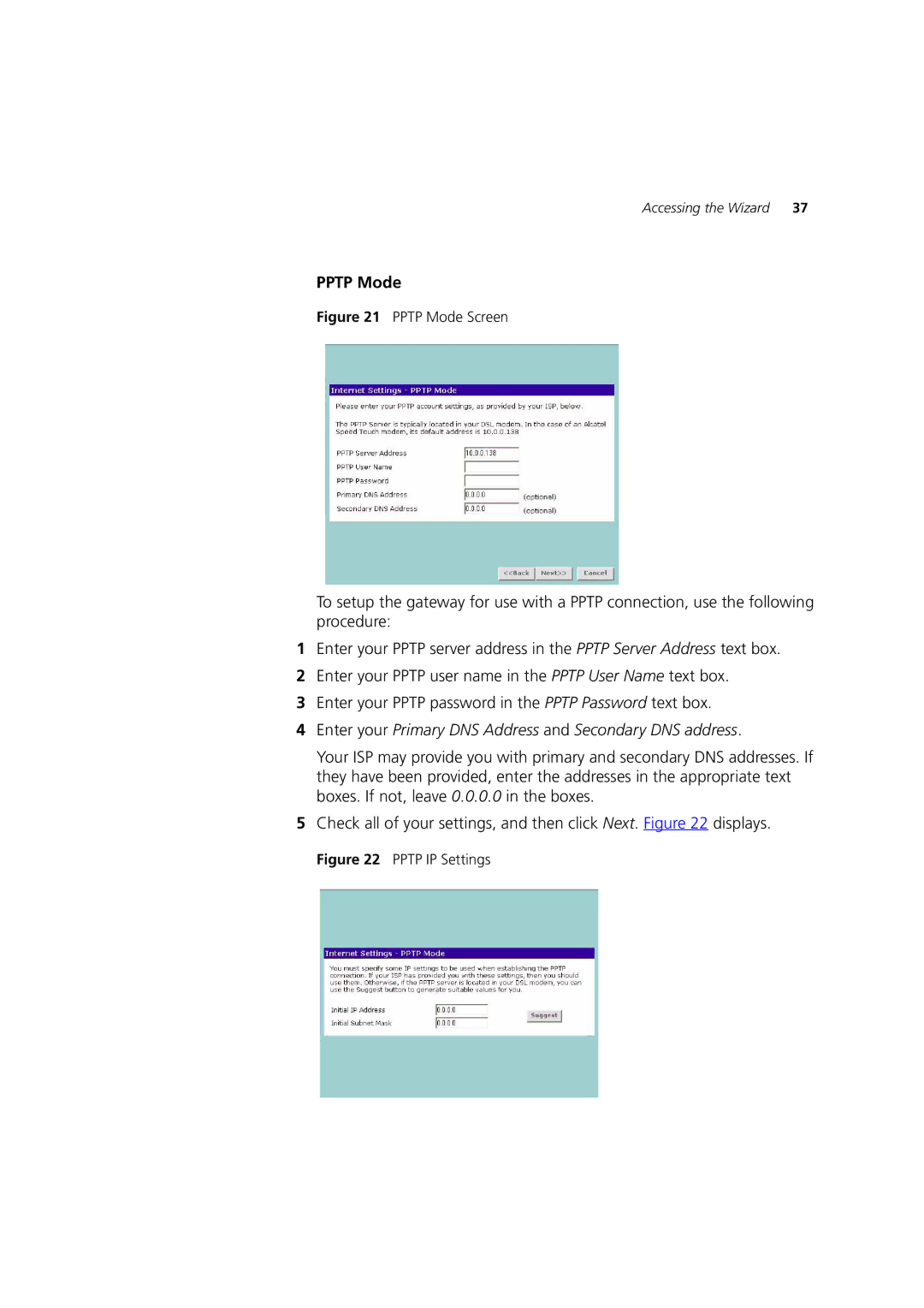 3Com 3CRWE52196 manual Pptp Mode, Enter your Primary DNS Address and Secondary DNS address 